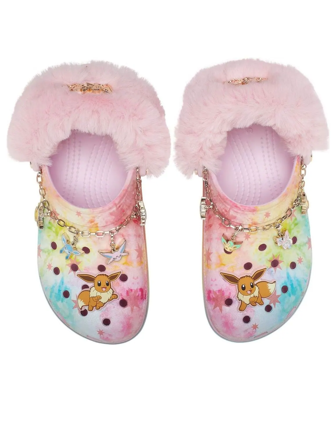 (WMNS) Crocs x Pokemon Classic Platform Clog 'Eevee' — изображение 4 из 6, розовый/мульти