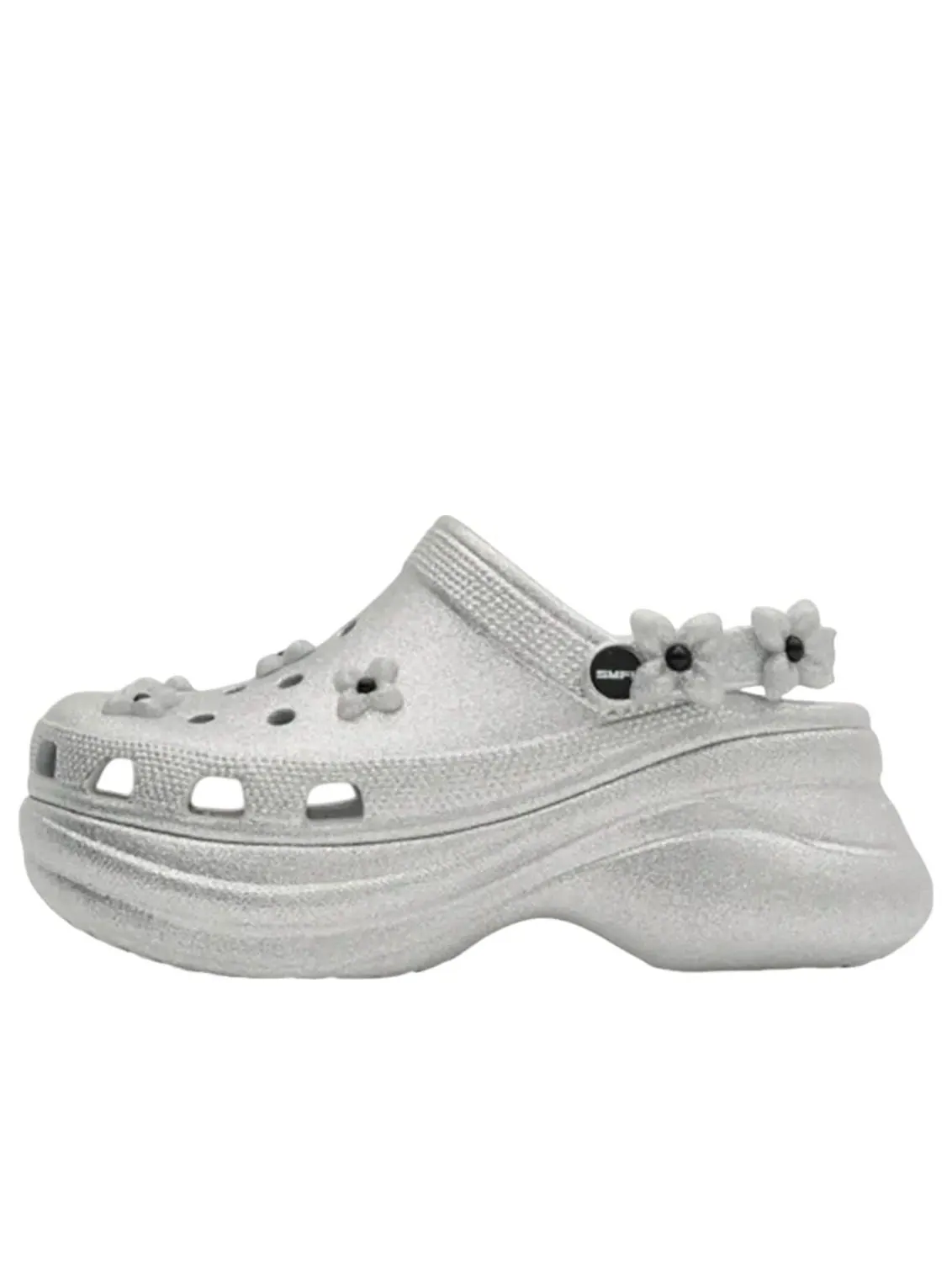 (WMNS) Crocs x SMFK Bae Clog 'Silver Glitter' — изображение 1 из 5, серебристый