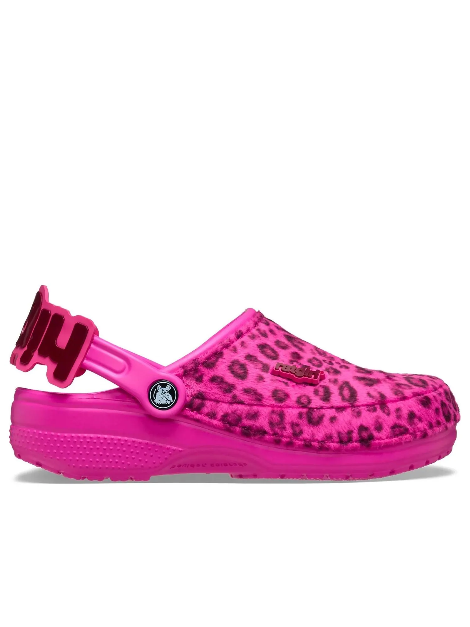 (WMNS) Crocs x Stray Rats Классические сабо «Размытый розовый леопардовый принт» — изображение 3 из 6