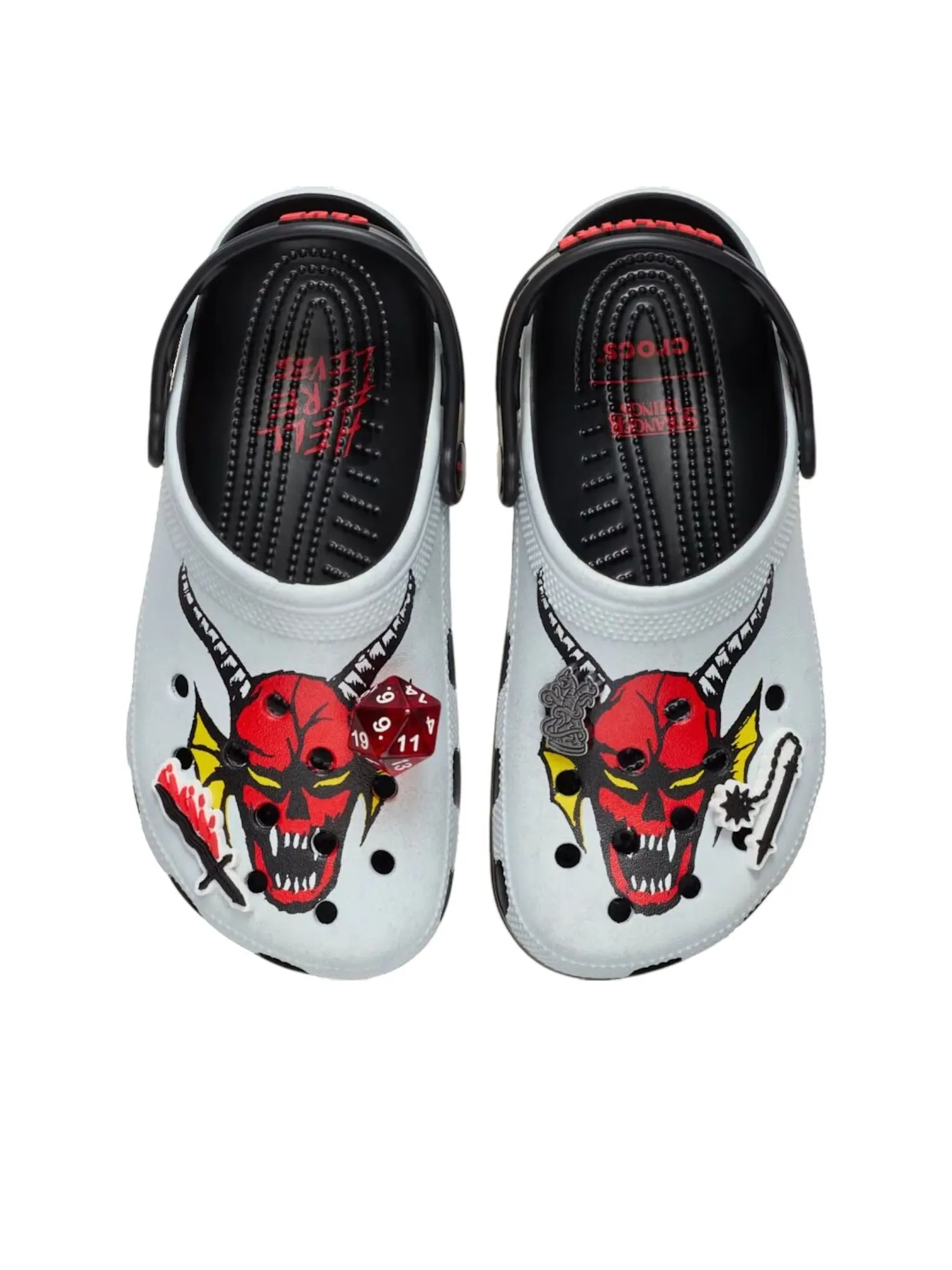 Crocs x Stranger Things Классические сабо 'Hellfire Club' — изображение 3 из 6, белый