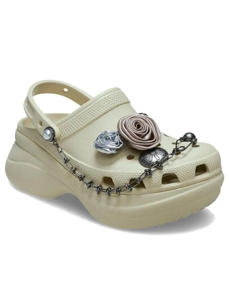 Кроссовки (WMNS) Crocs Bae Rebel Rose Clog 'Bone' — изображение 2 из 5, бежевый