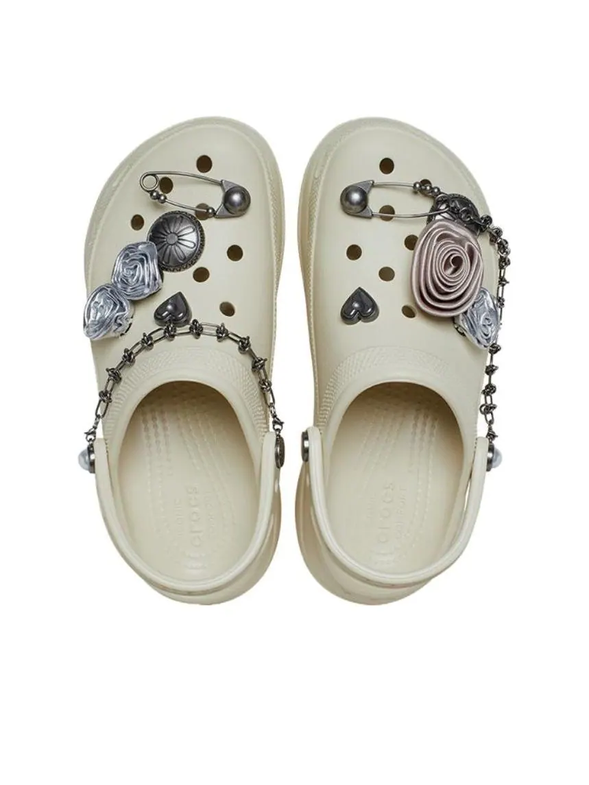 Кроссовки (WMNS) Crocs Bae Rebel Rose Clog 'Bone' — изображение 4 из 5, бежевый