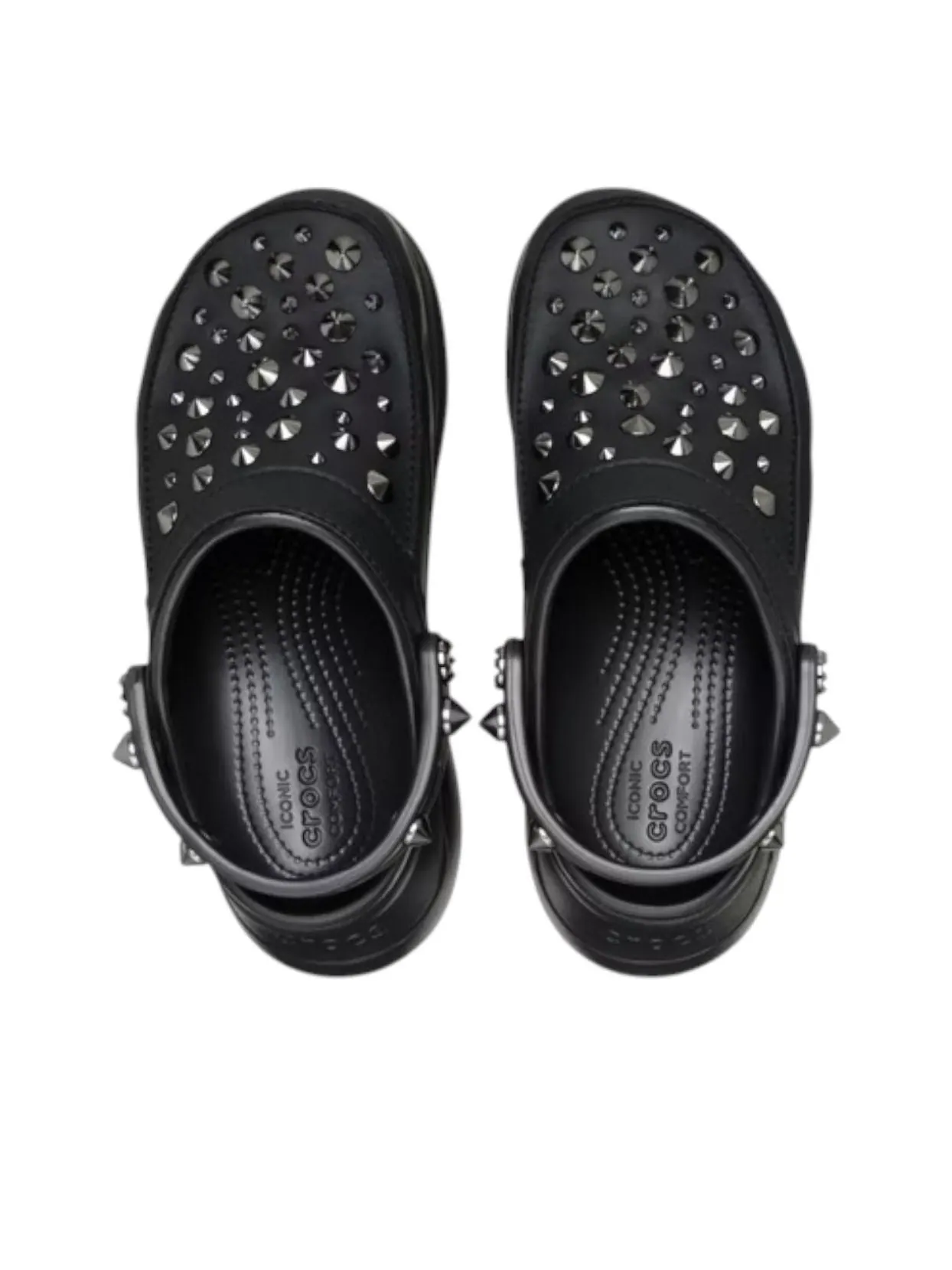 Сабо (WMNS) Crocs Bae Studded Clog 'Black' — изображение 2 из 5, черный