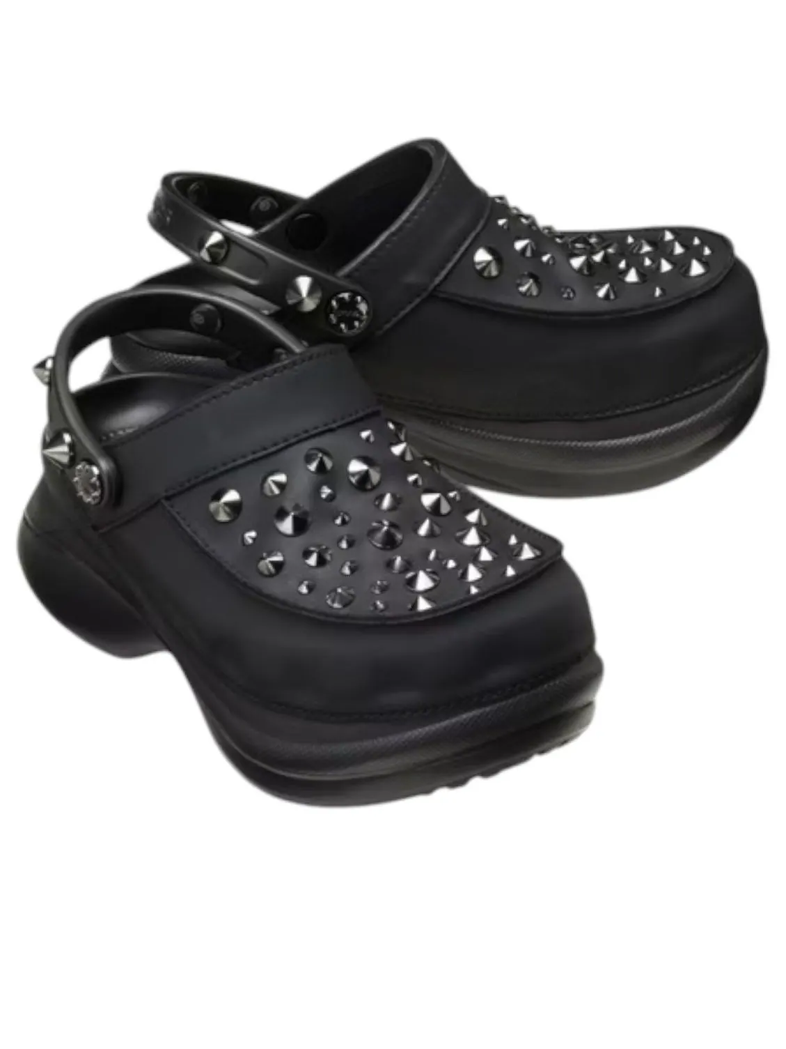 Сабо (WMNS) Crocs Bae Studded Clog 'Black' — изображение 5 из 5, черный