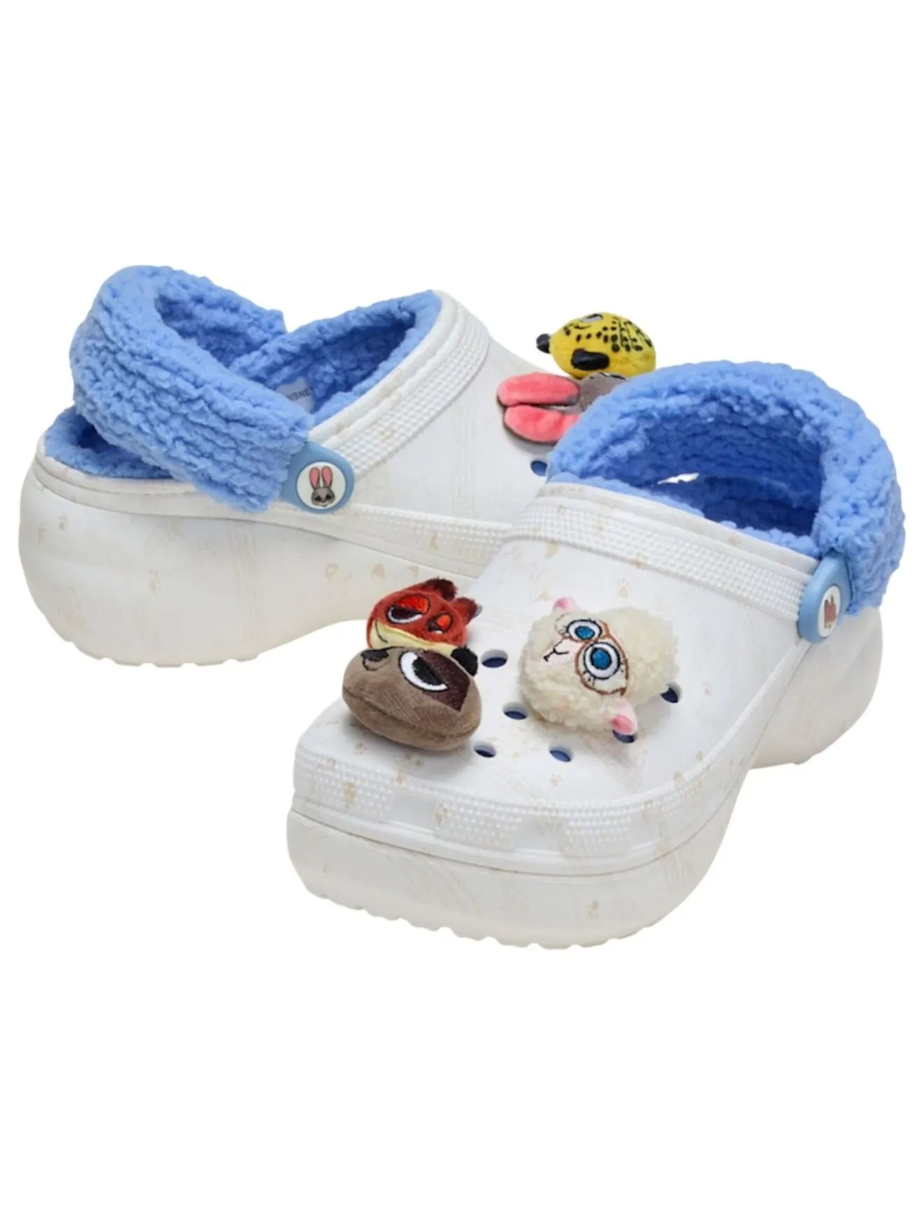 (WMNS) Crocs x Disney Классические платформенные сабо «Зверополис 2» — изображение 1 из 6, белый/синий