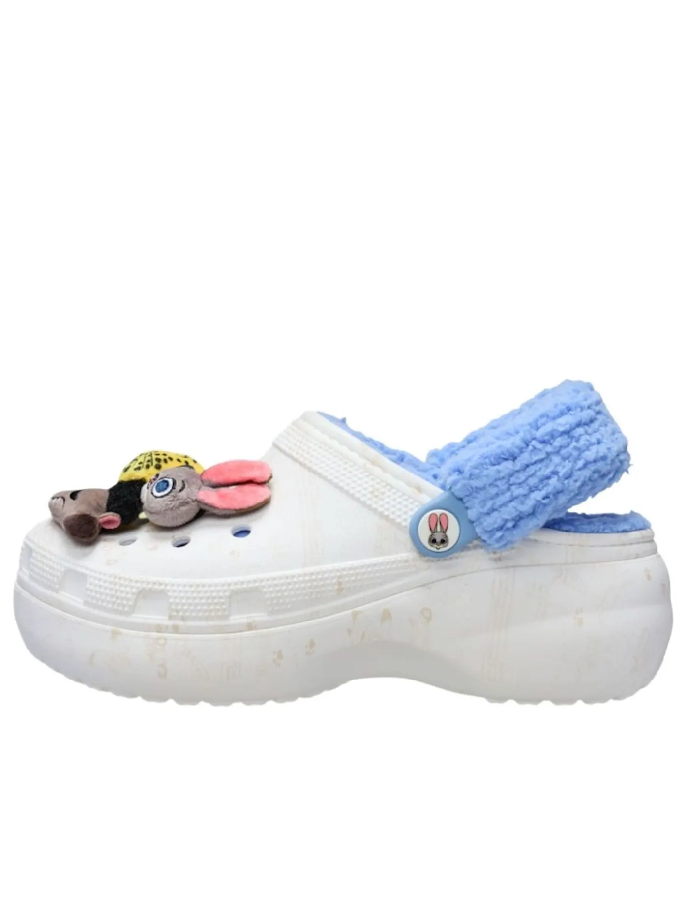 (WMNS) Crocs x Disney Классические платформенные сабо «Зверополис 2» — изображение 2 из 6, белый/синий
