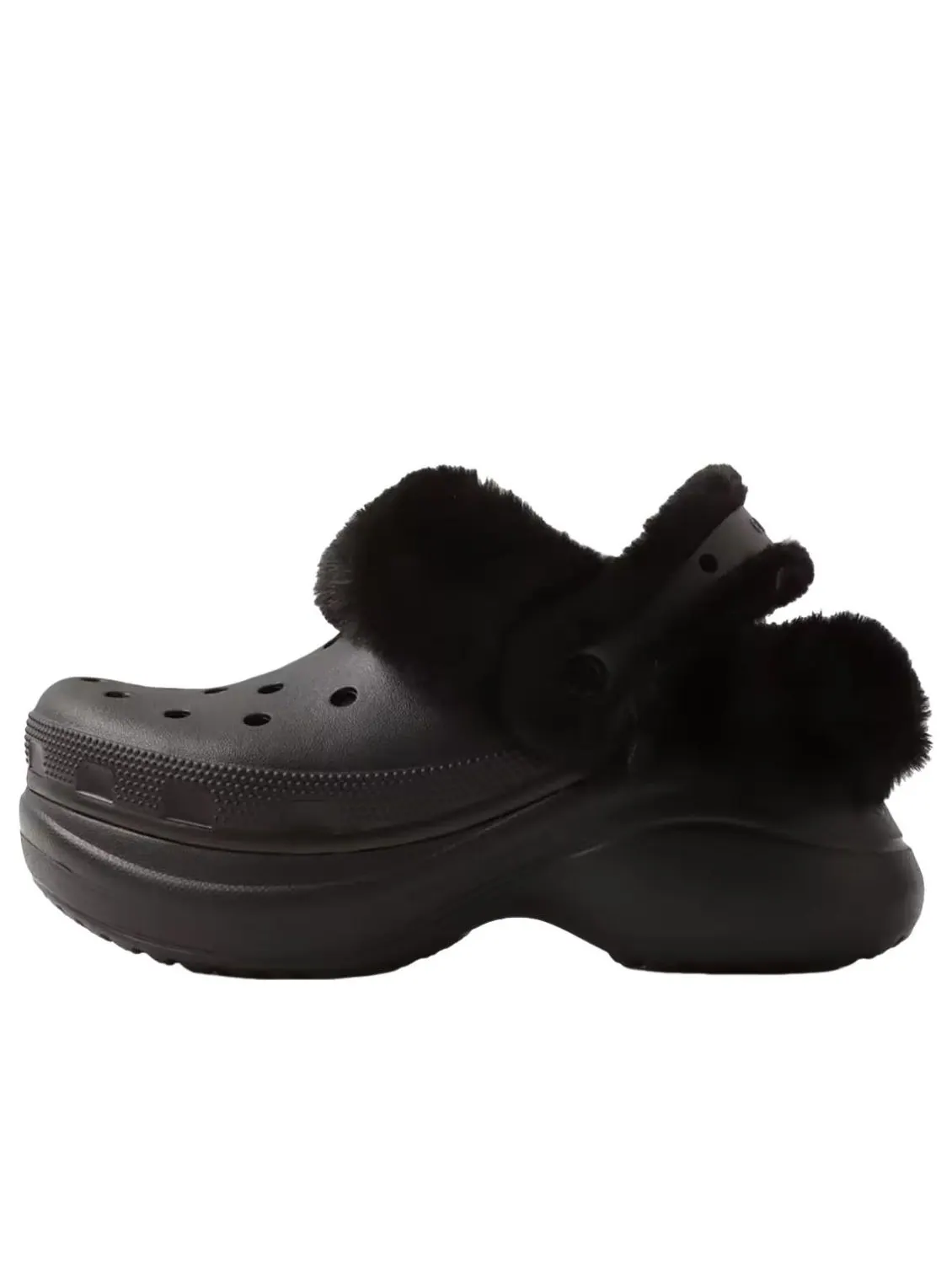 (WMNS) Crocs Bae Lined Clog 'Black' — изображение 1 из 6, черный