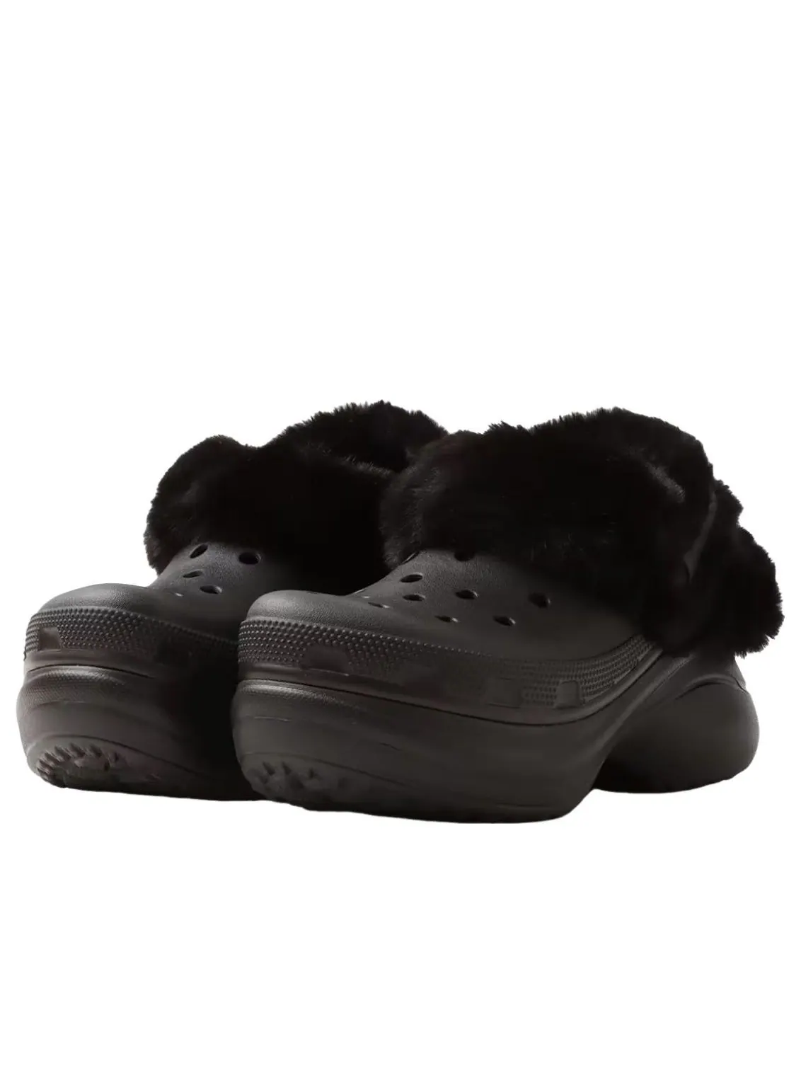 (WMNS) Crocs Bae Lined Clog 'Black' — изображение 3 из 6, черный