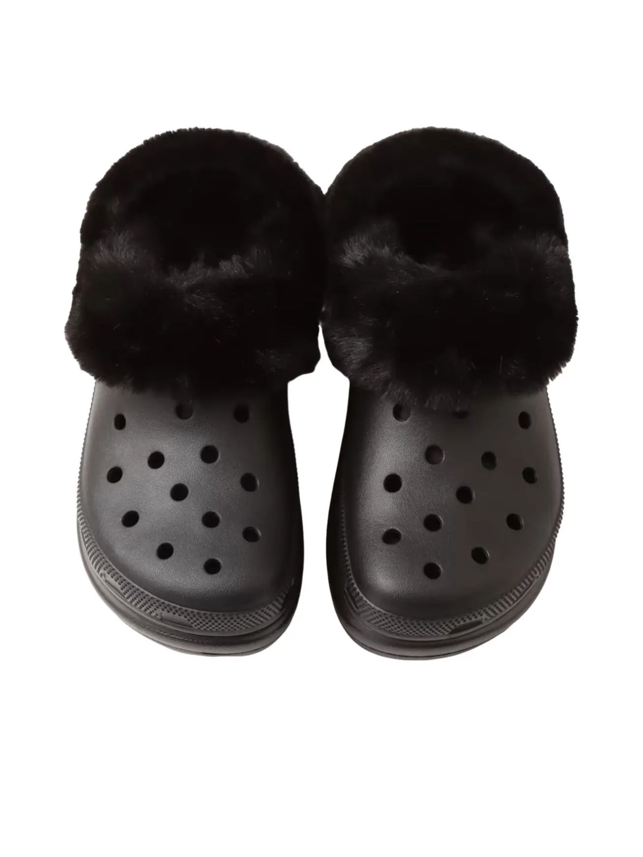 (WMNS) Crocs Bae Lined Clog 'Black' — изображение 4 из 6, черный