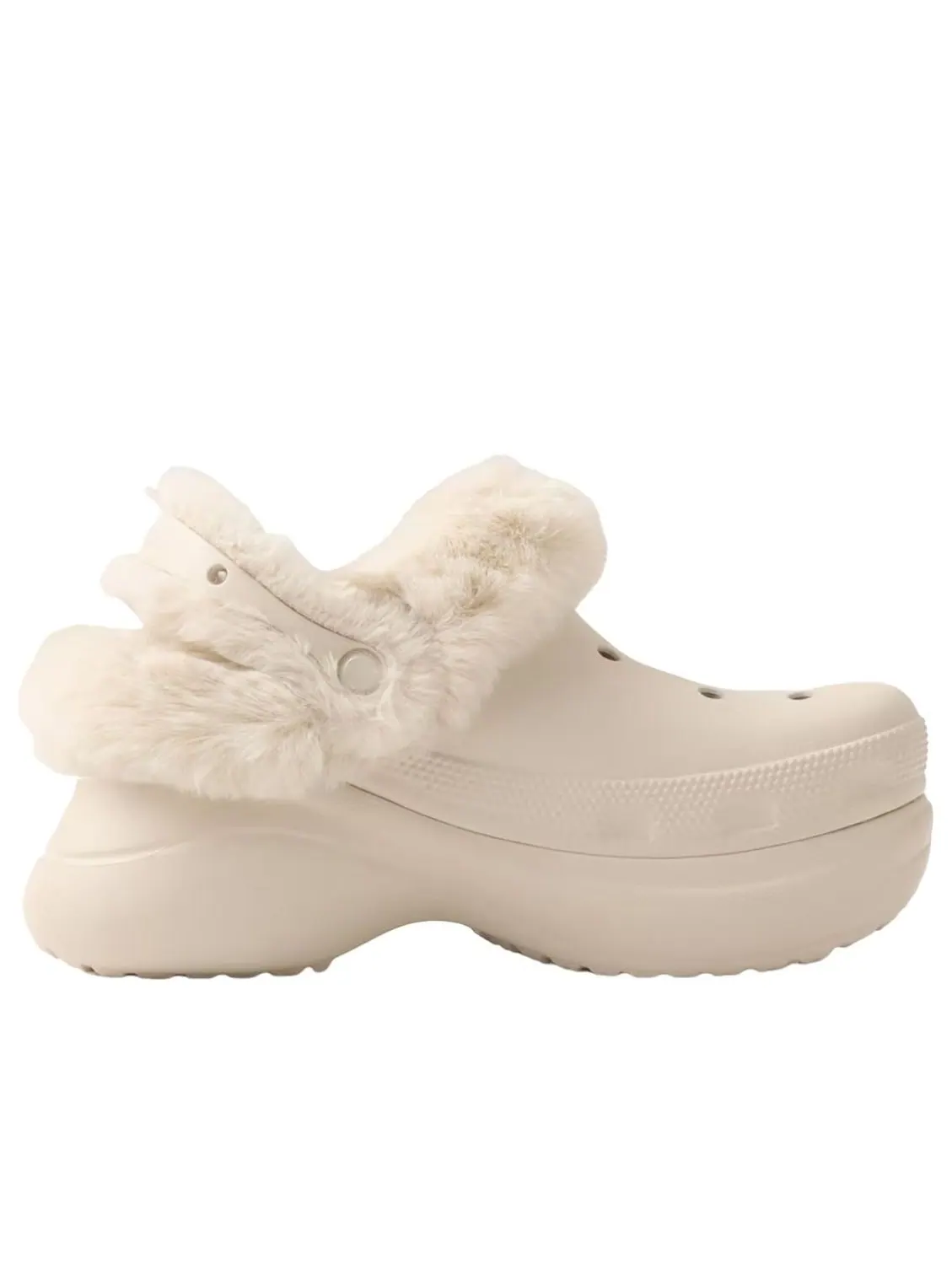 (WMNS) Crocs Bae Lined Clog 'Stucco' — изображение 2 из 6, бежевый