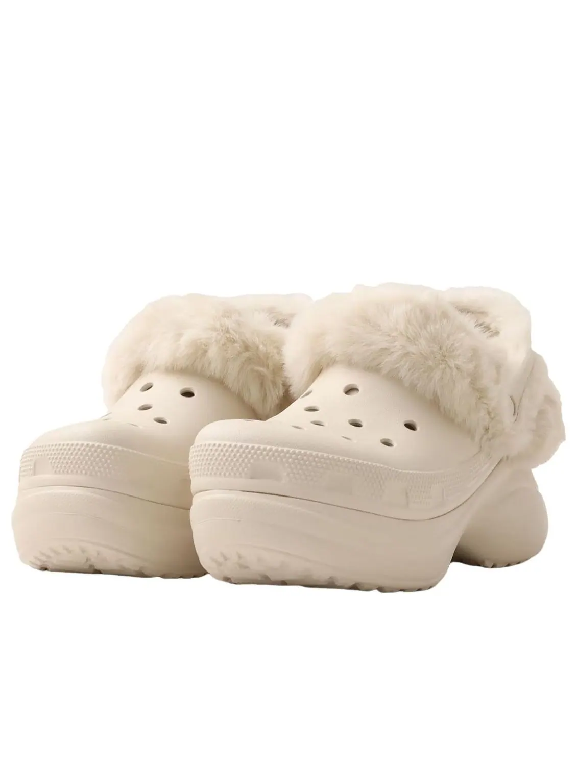 (WMNS) Crocs Bae Lined Clog 'Stucco' — изображение 3 из 6, бежевый