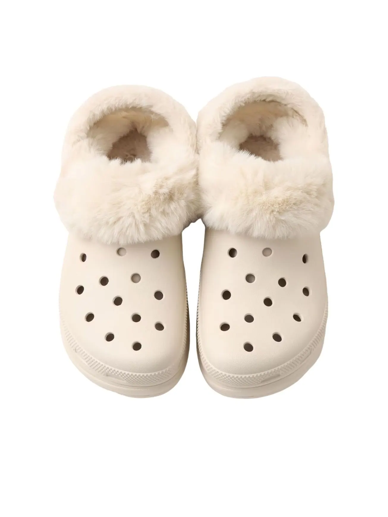 (WMNS) Crocs Bae Lined Clog 'Stucco' — изображение 4 из 6, бежевый