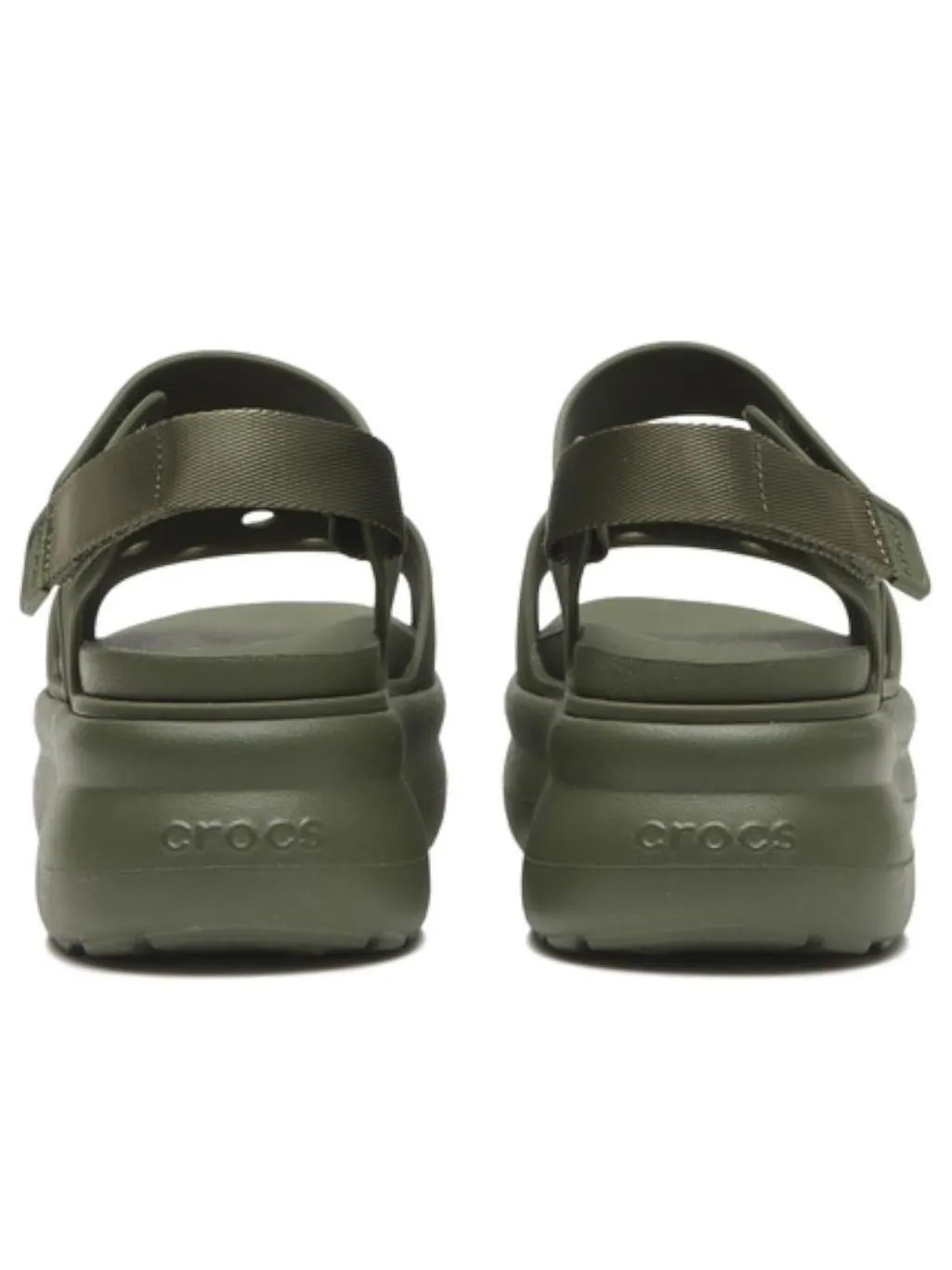 Сандалии (WMNS) Crocs Soho Y-Strap Sandal 'Army Green' — изображение 4 из 5, оливковый зеленый