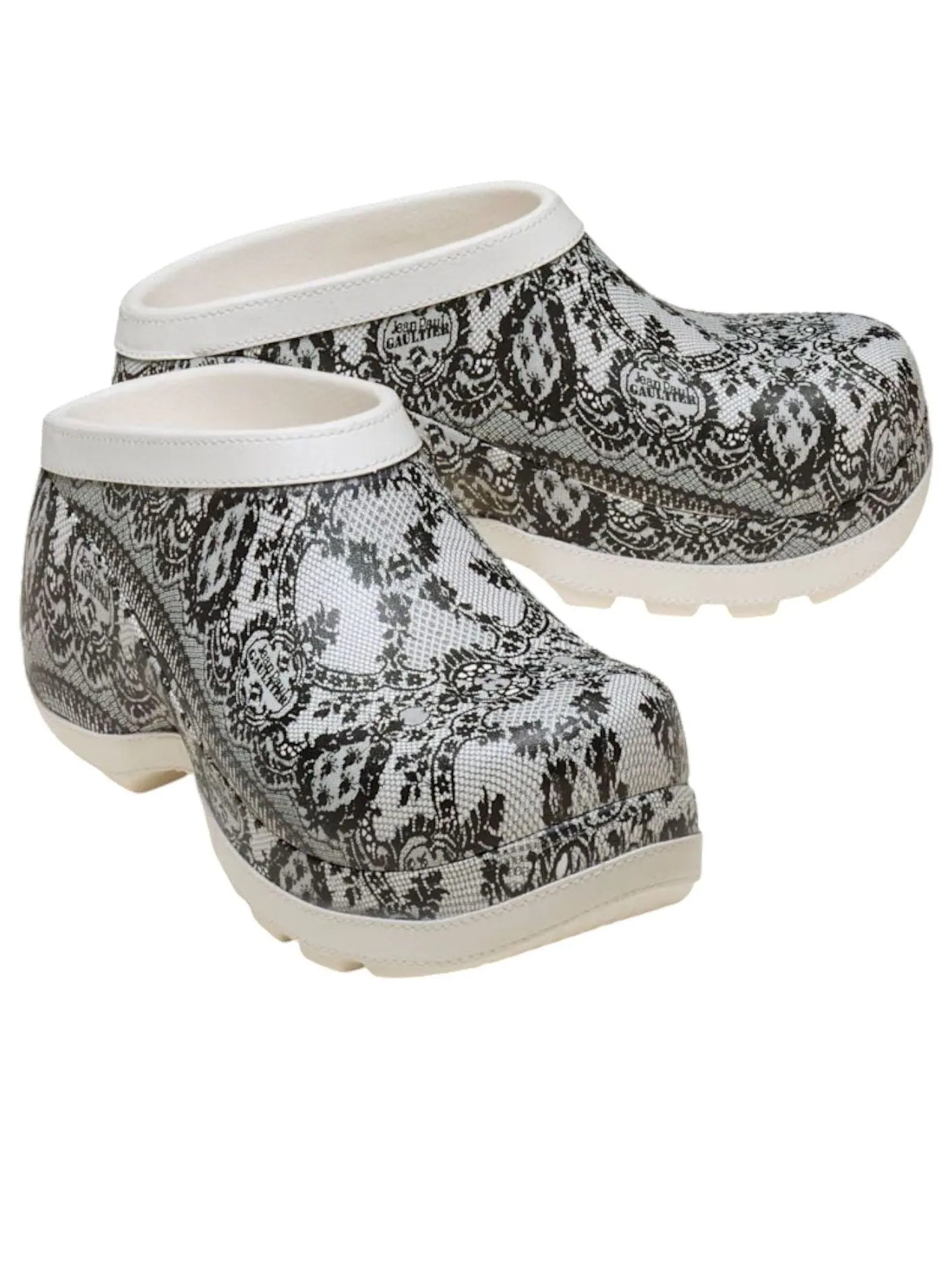Crocs x Jean Paul Gaultier Hydra Clog 'Fishnet Chalk' — изображение 2 из 6, мел