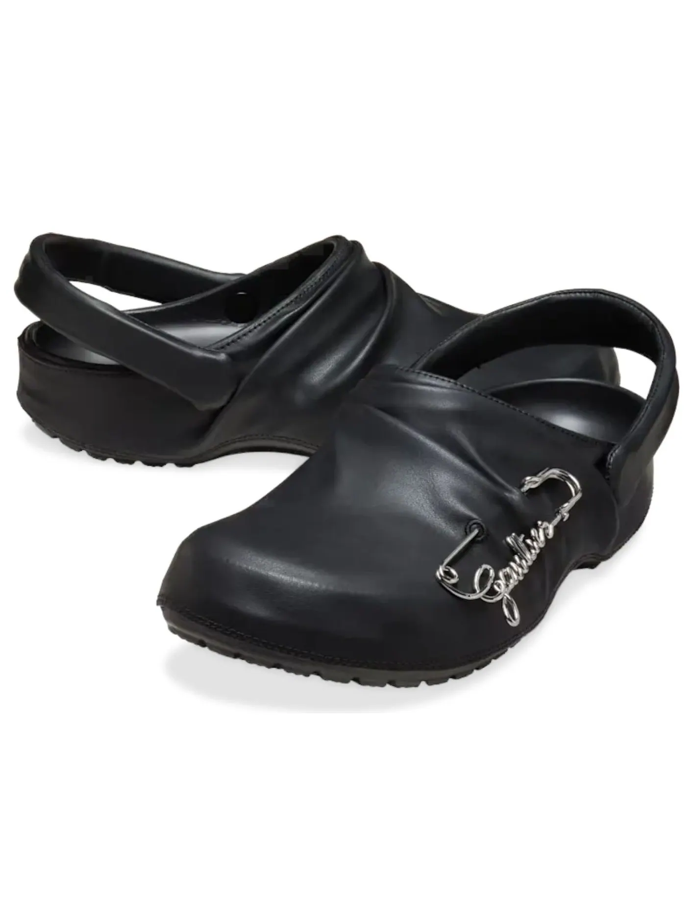 Сабо Crocs x Jean Paul Gaultier Classic Clog 'Draped Black' — изображение 2 из 6, черный