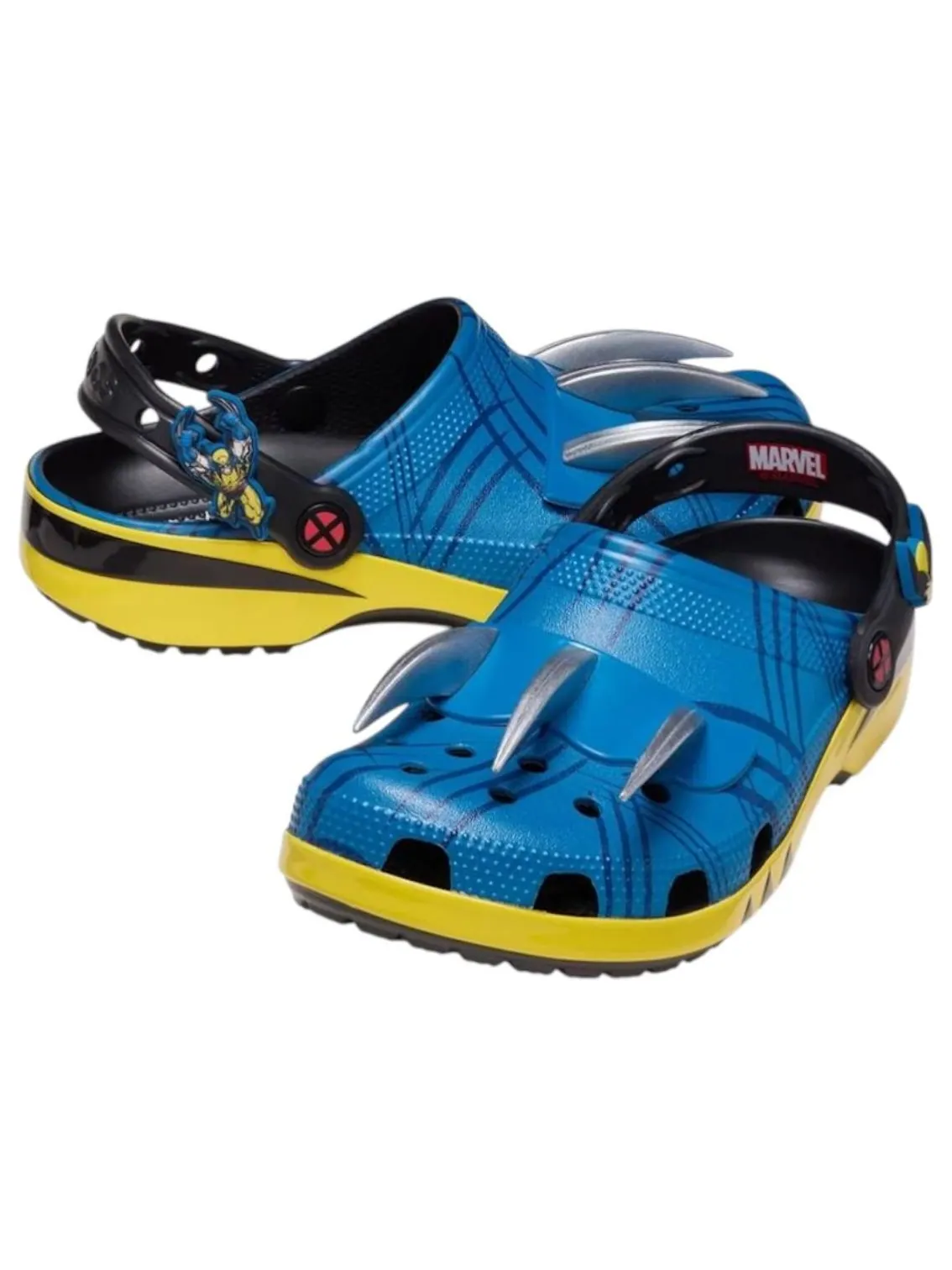 Кроссовки Crocs x Marvel Classic Clog 'Wolverine' — изображение 2 из 6, синий