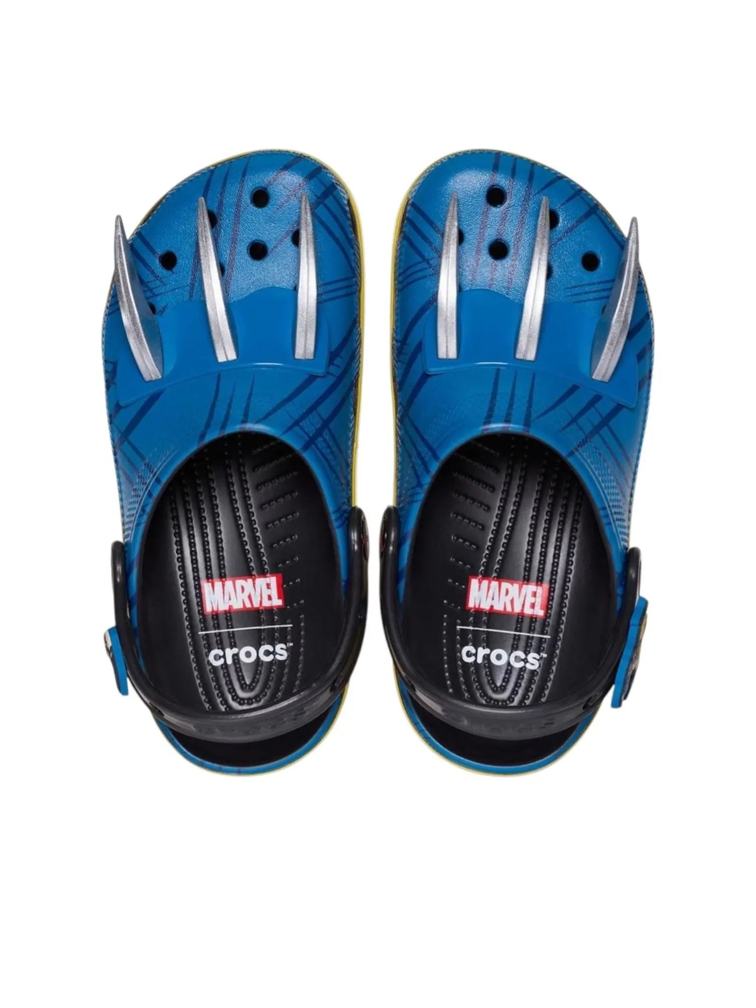 Crocs x Marvel Classic Clog 'Wolverine' — изображение 4 из 6, синий/желтый
