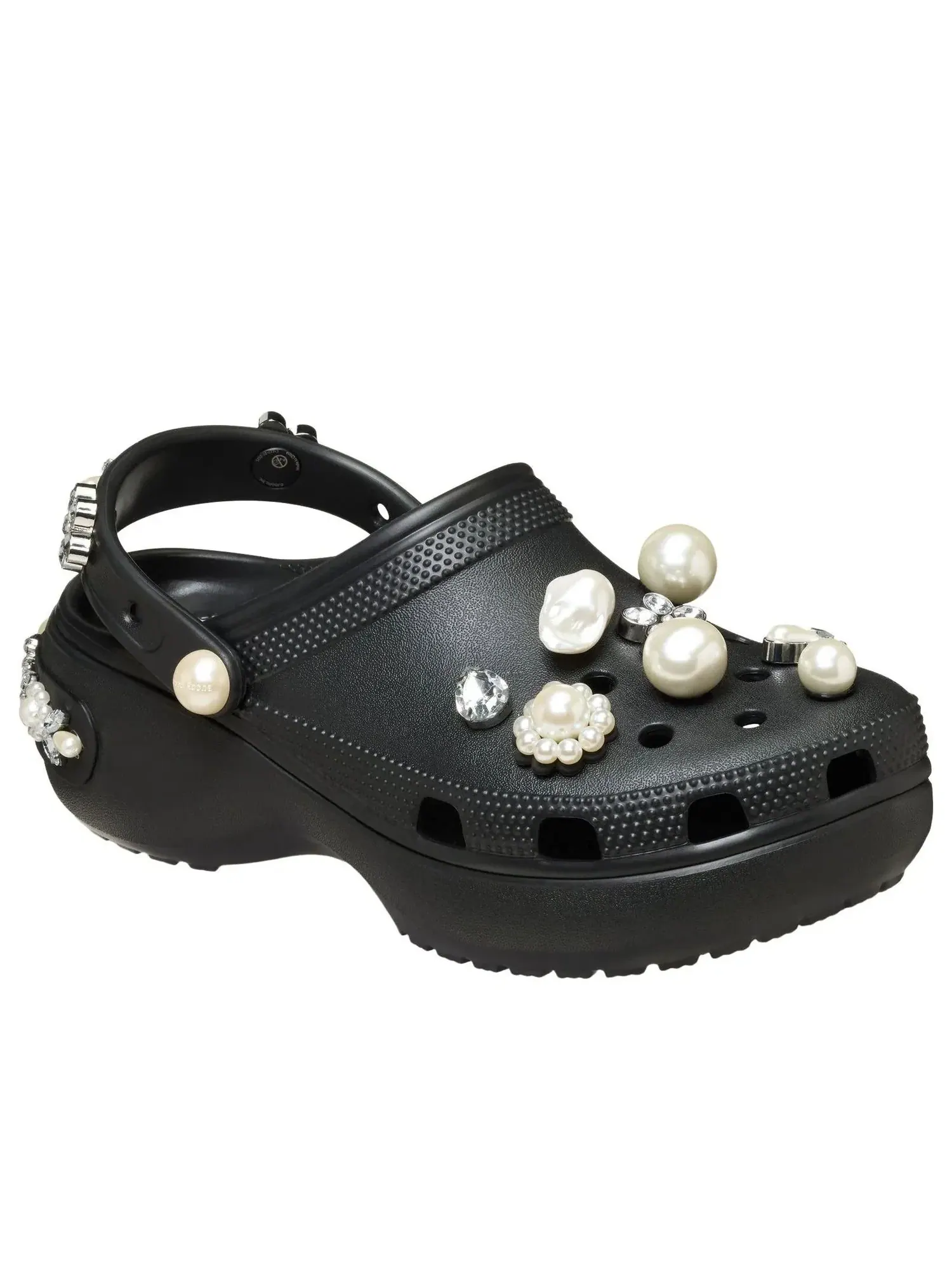 Женские сабо-клоги из резины с закрытым носком модель Platform Clog Crocs — изображение 2 из 4, черный