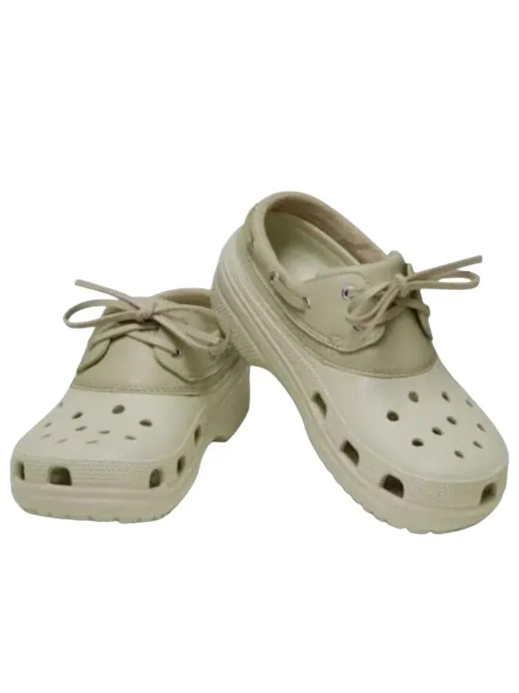 Мужские сандалии с закрытым носком Bone Moth Crocs — изображение 3 из 6, зеленый