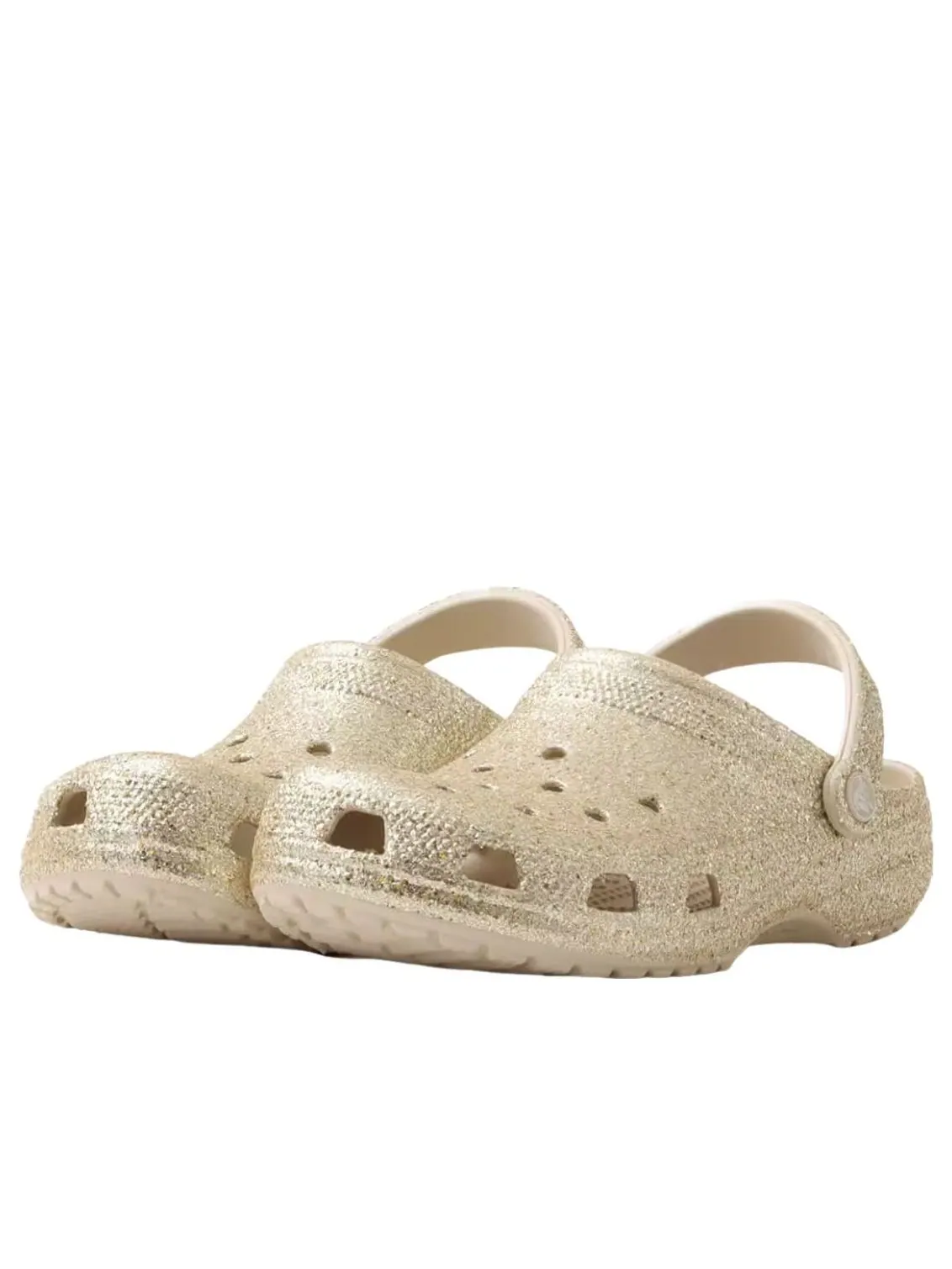 Классические массивные сабо Crocs с блестками, цвет «Песчаник» — изображение 1 из 6