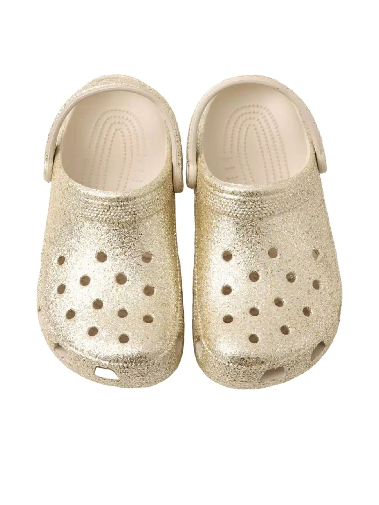 Классические массивные сабо Crocs с блестками, цвет «Песчаник» — изображение 4 из 6