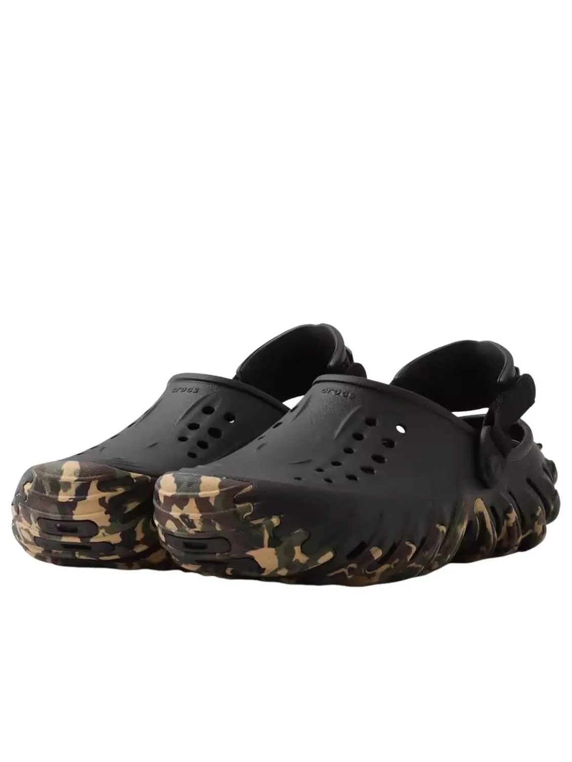 Crocs Echo Camo RO Clog 'Black Multicolor' — изображение 3 из 6, черный/мульти