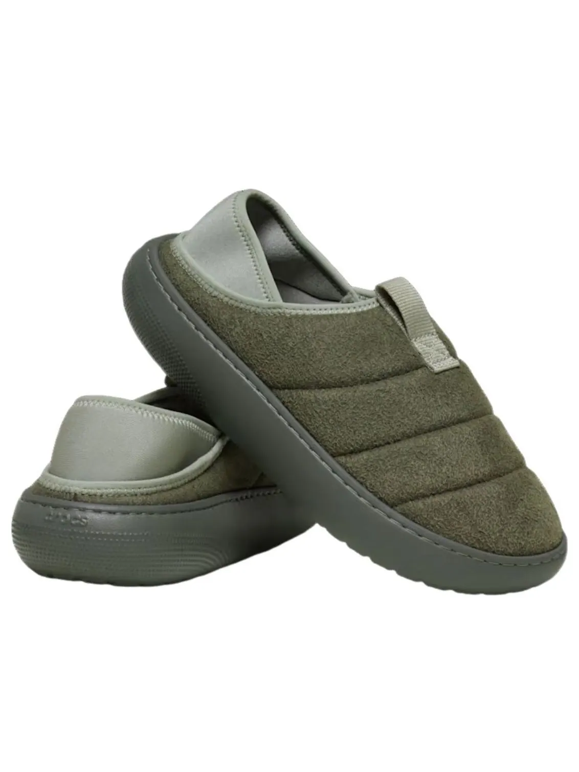 Crocs Classic Vegan Suede Moc 'Galactic Grey' — изображение 2 из 5, серый
