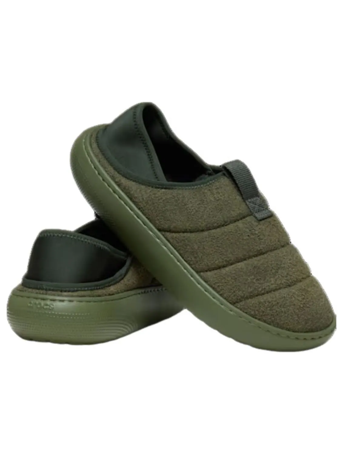 Crocs Classic Vegan Suede Moc 'Army Green' — изображение 2 из 5, зеленый