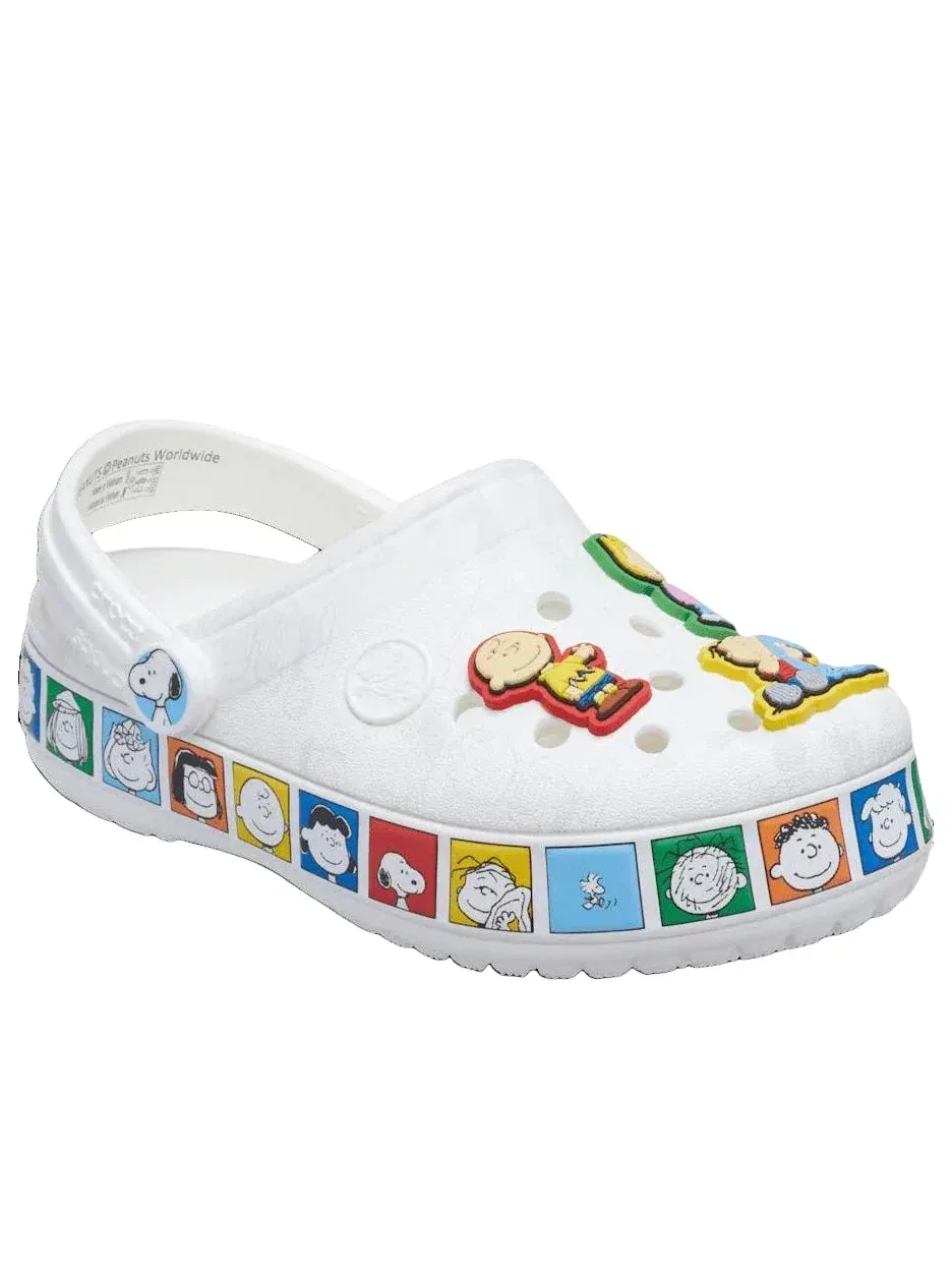 Детские сандалии без застежек с закрытым носком Crocs Crocband Clog Peanuts — изображение 2 из 4, белый
