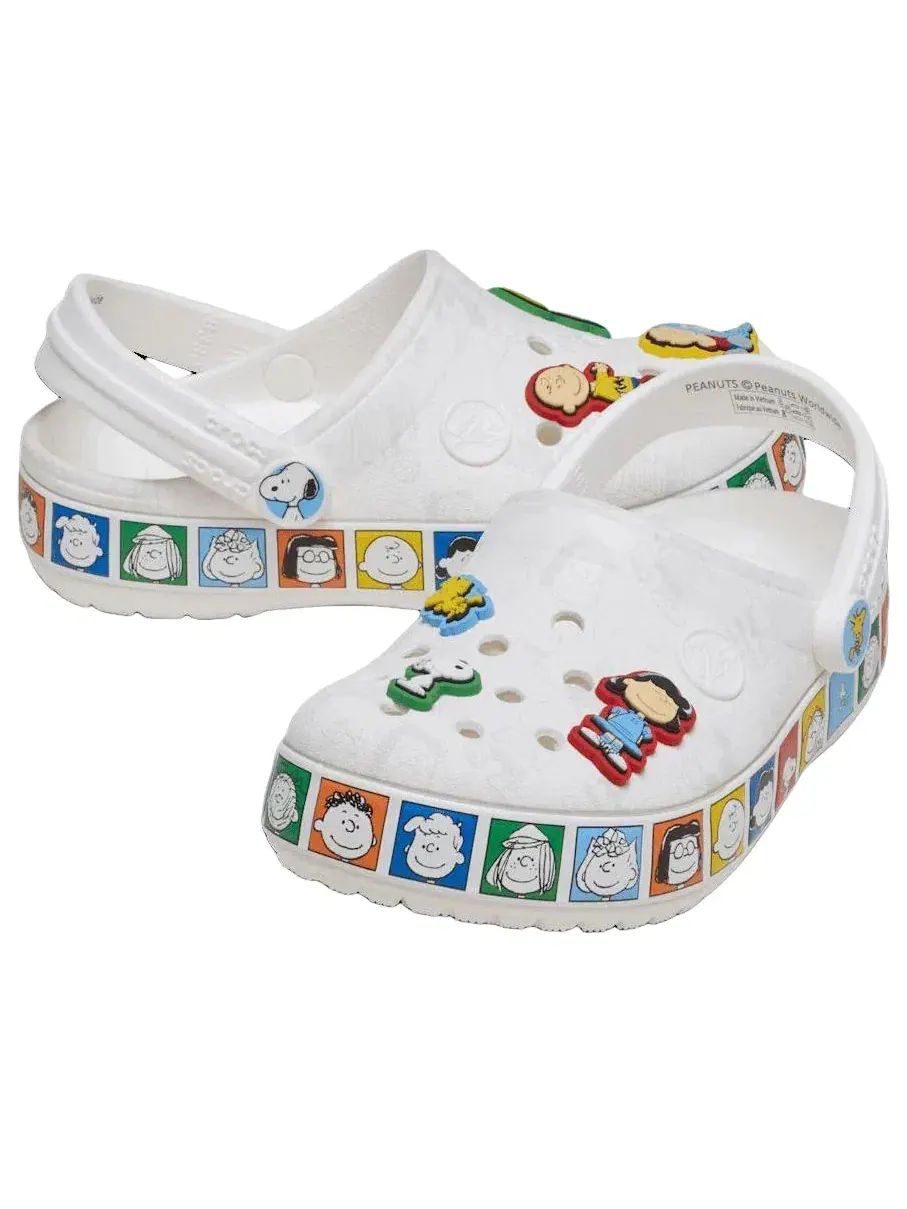Детские сандалии без застежек с закрытым носком Crocs Crocband Clog Peanuts — изображение 3 из 4, белый