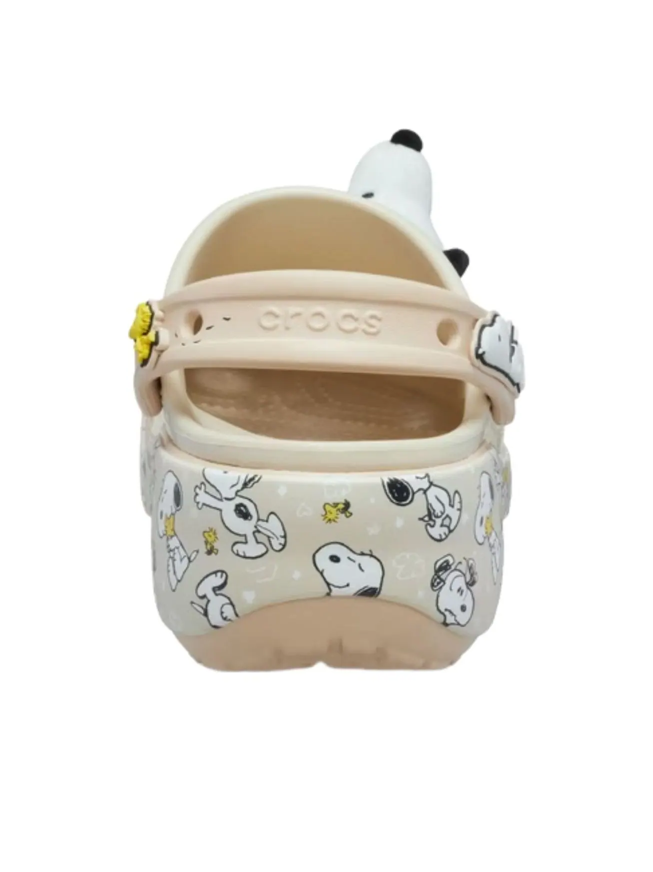 (WMNS) Crocs x Peanuts Классические платформенные сабо 'Snoopy Cloud' — изображение 5 из 6, бежевый/белый