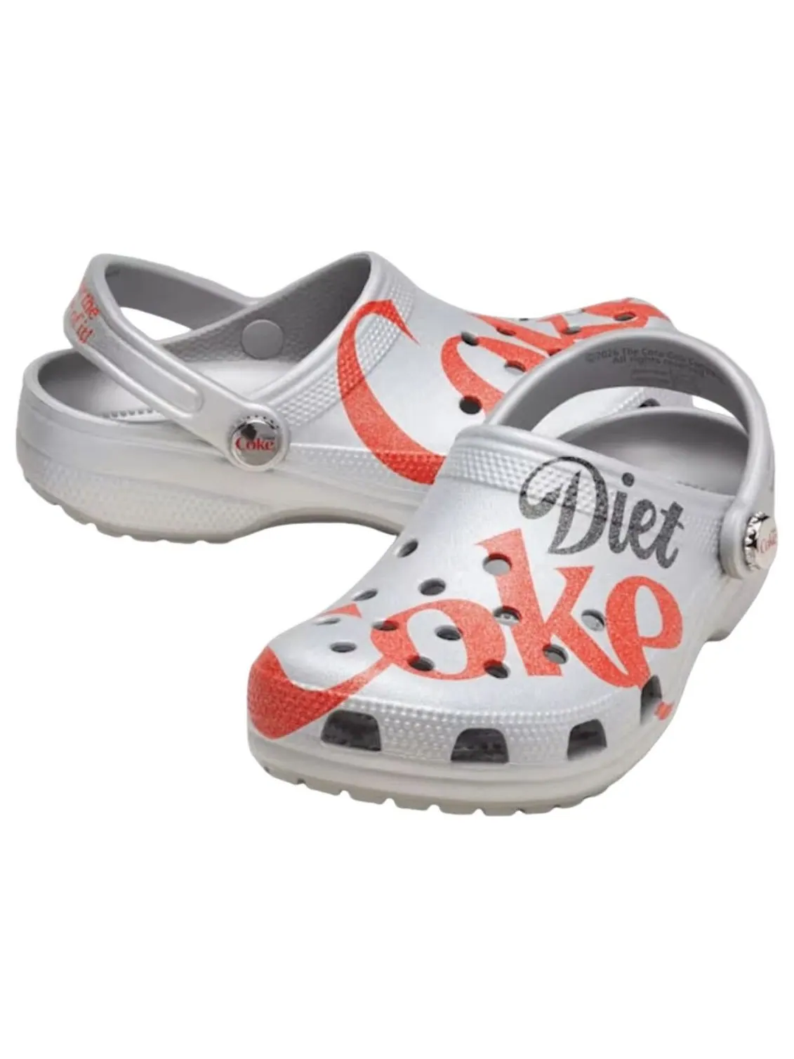 Crocs x Coca-Cola Classic Clog 'Diet Coke' — изображение 1 из 6, серебристый/красный
