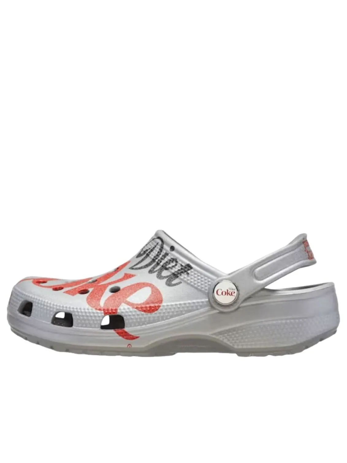 Crocs x Coca-Cola Classic Clog 'Diet Coke' — изображение 2 из 6, серебристый/красный