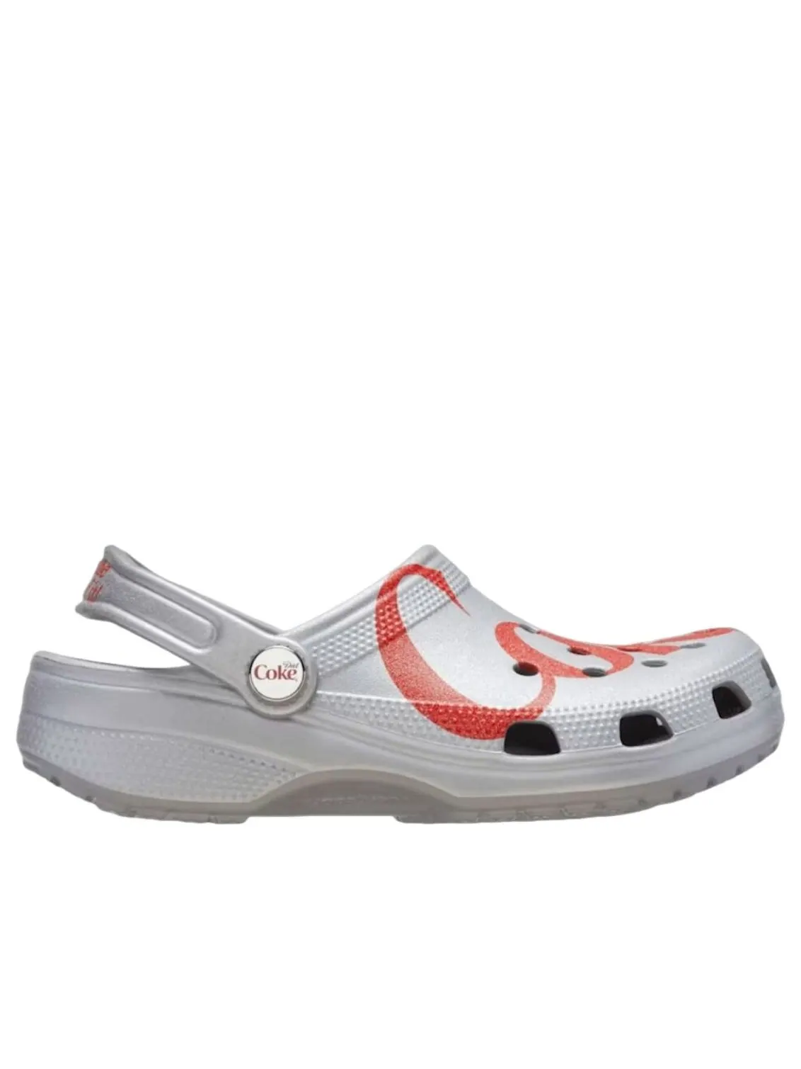 Crocs x Coca-Cola Classic Clog 'Diet Coke' — изображение 3 из 6, серебристый/красный