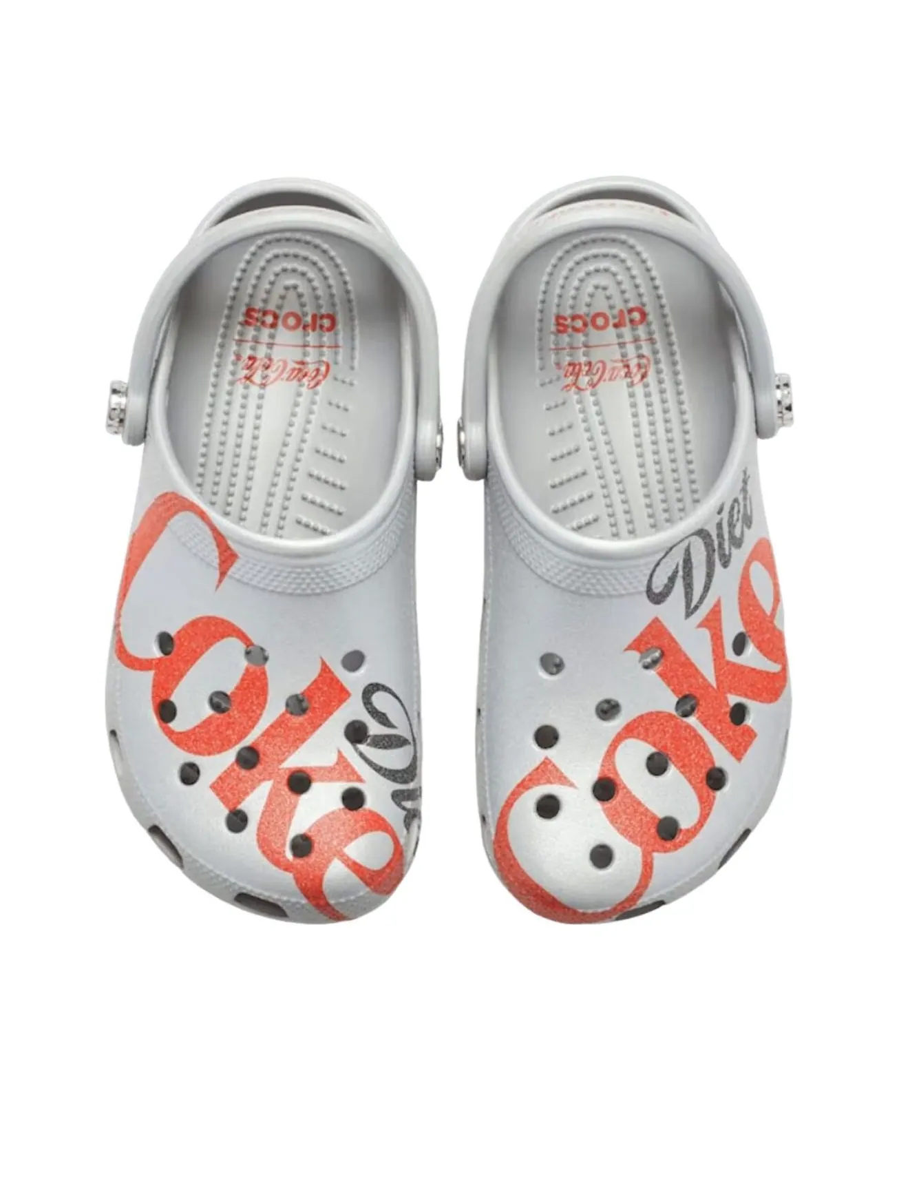 Crocs x Coca-Cola Classic Clog 'Diet Coke' — изображение 4 из 6, серебристый/красный