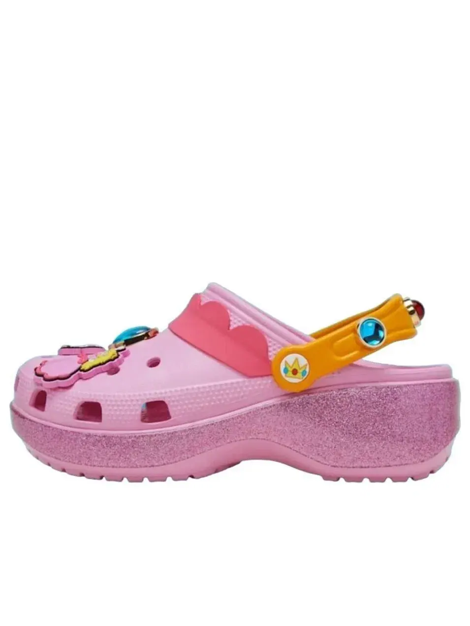Женские сандалии-клоги с принтом Classic Clog Princess Peach Crocs — изображение 1 из 5, оливковый зеленый