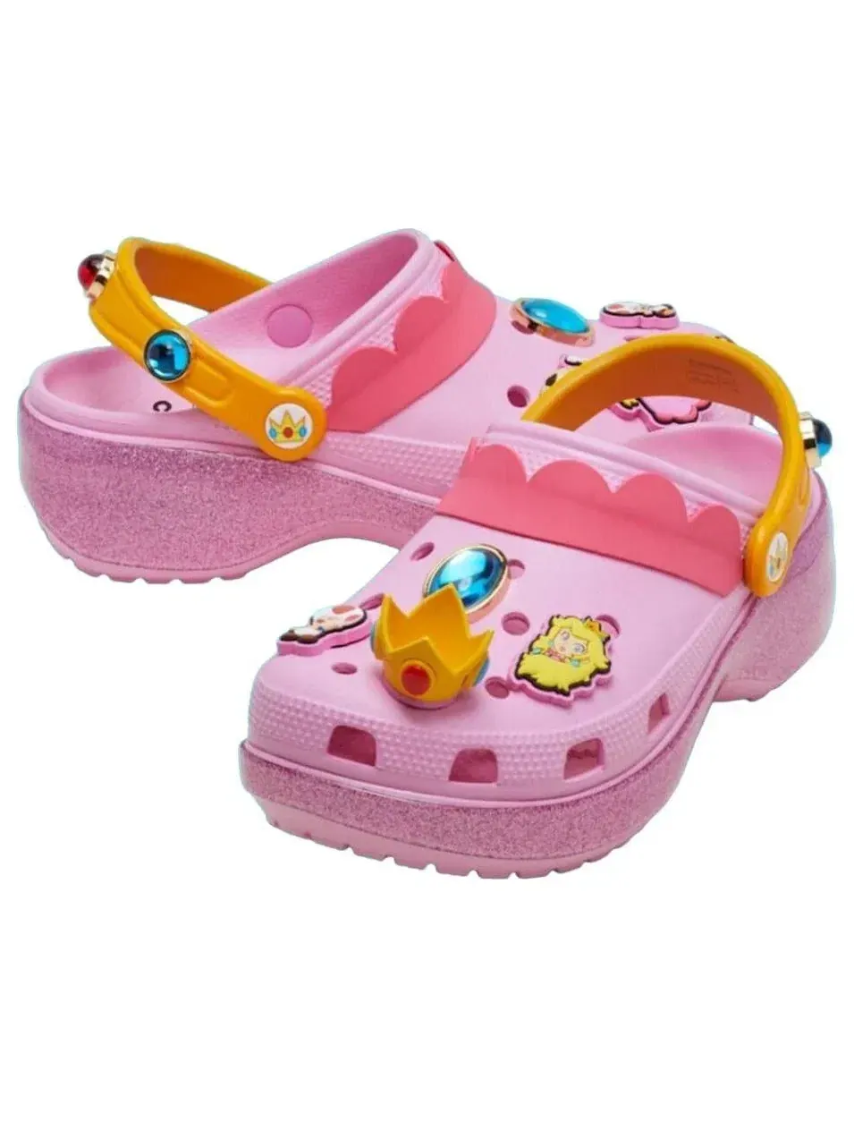 Женские сандалии-клоги с принтом Classic Clog Princess Peach Crocs — изображение 2 из 5, оливковый зеленый