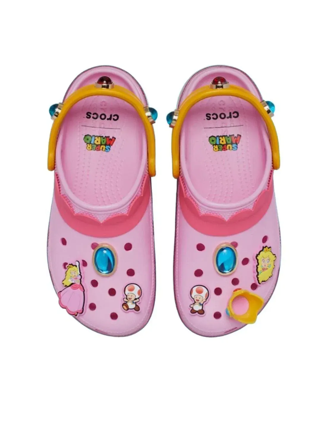 Женские сандалии-клоги с принтом Classic Clog Princess Peach Crocs — изображение 3 из 5, оливковый зеленый