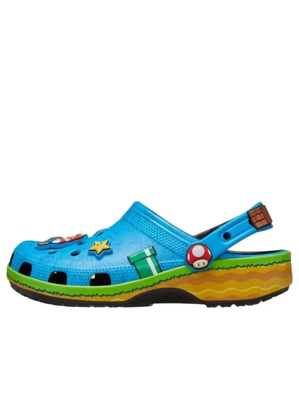 Мужские сабо с принтом Super Mario Crocs Classic Clog — изображение 1 из 5, синий