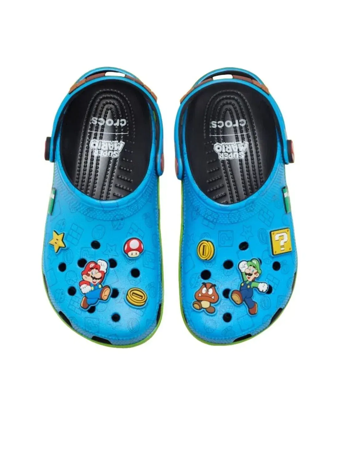 Мужские сабо с принтом Super Mario Crocs Classic Clog — изображение 3 из 5, синий