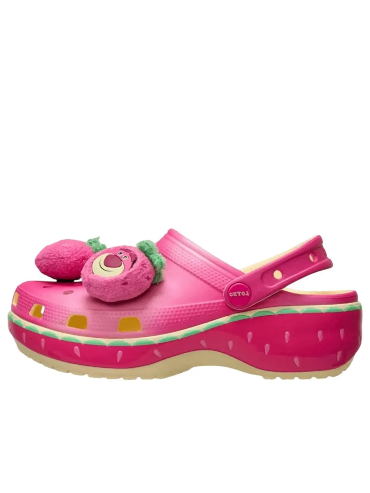 (WMNS) Классические сабо Crocs на платформе «История игрушек Лотсо» — изображение 1 из 6, розовый/бежевый/зеленый