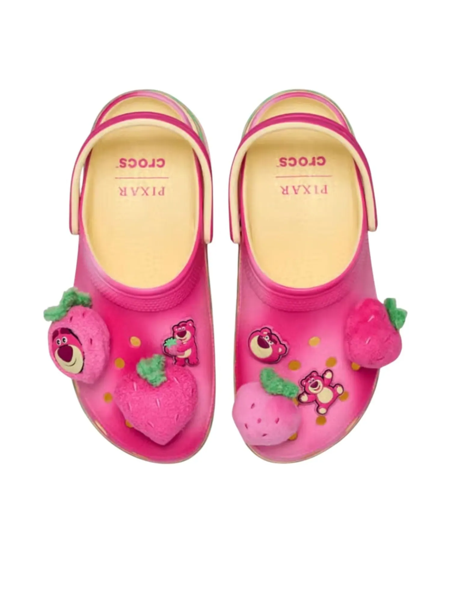 (WMNS) Классические сабо Crocs на платформе «История игрушек Лотсо» — изображение 2 из 6, розовый/бежевый/зеленый