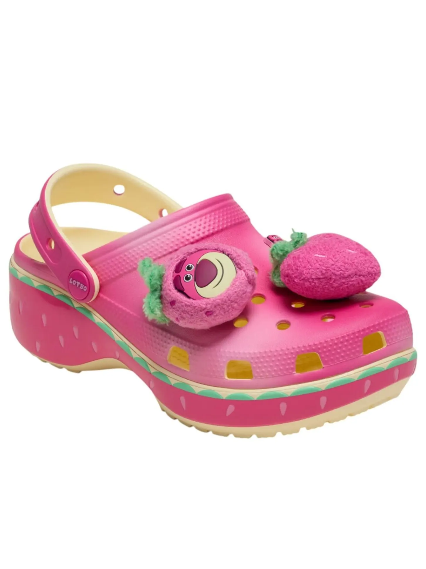 (WMNS) Классические сабо Crocs на платформе «История игрушек Лотсо» — изображение 3 из 6, розовый/бежевый/зеленый