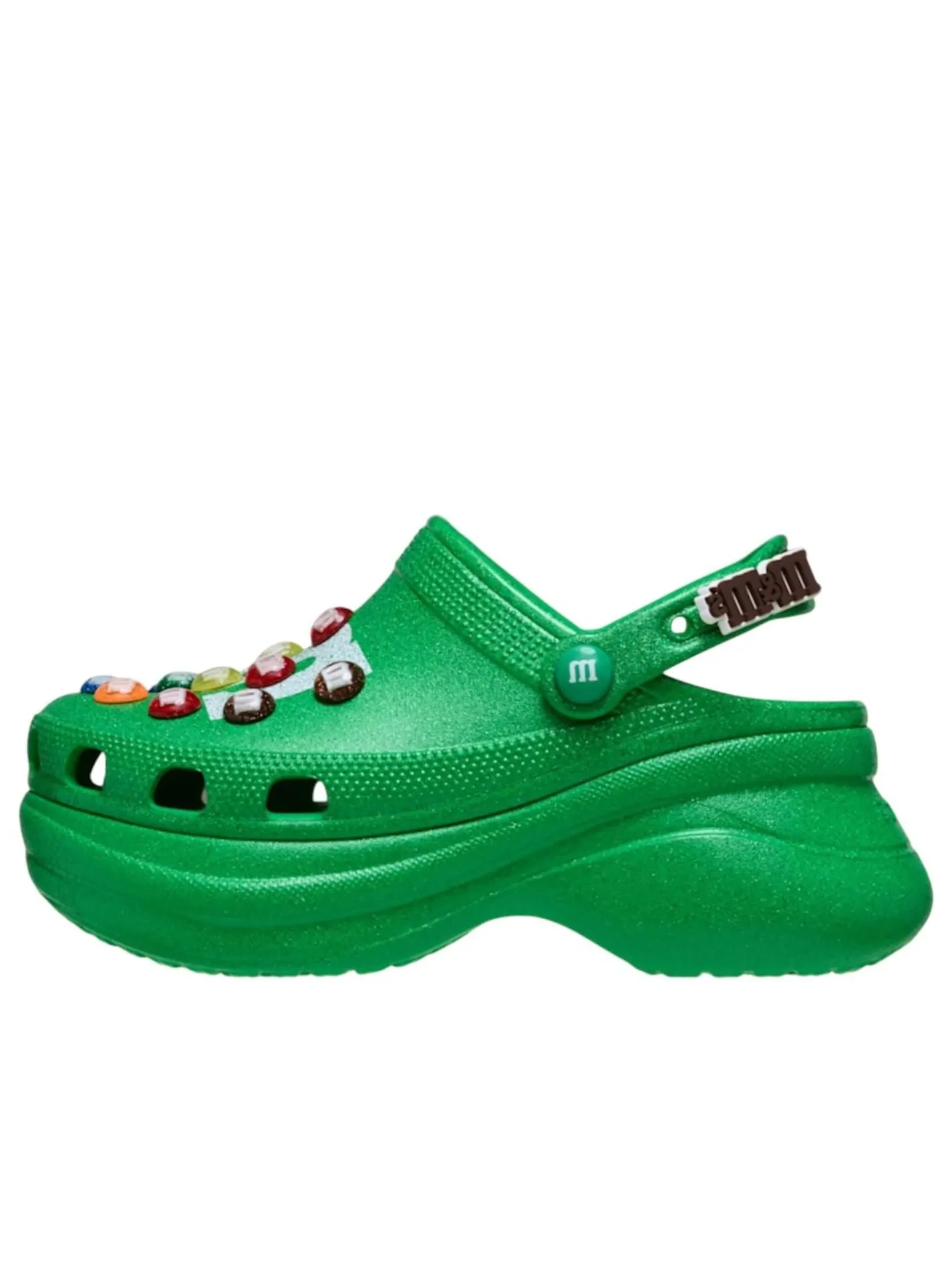 Сабо Crocs x M&M’s Bae Clog 'Multi Glitter' — изображение 2 из 7, зеленый