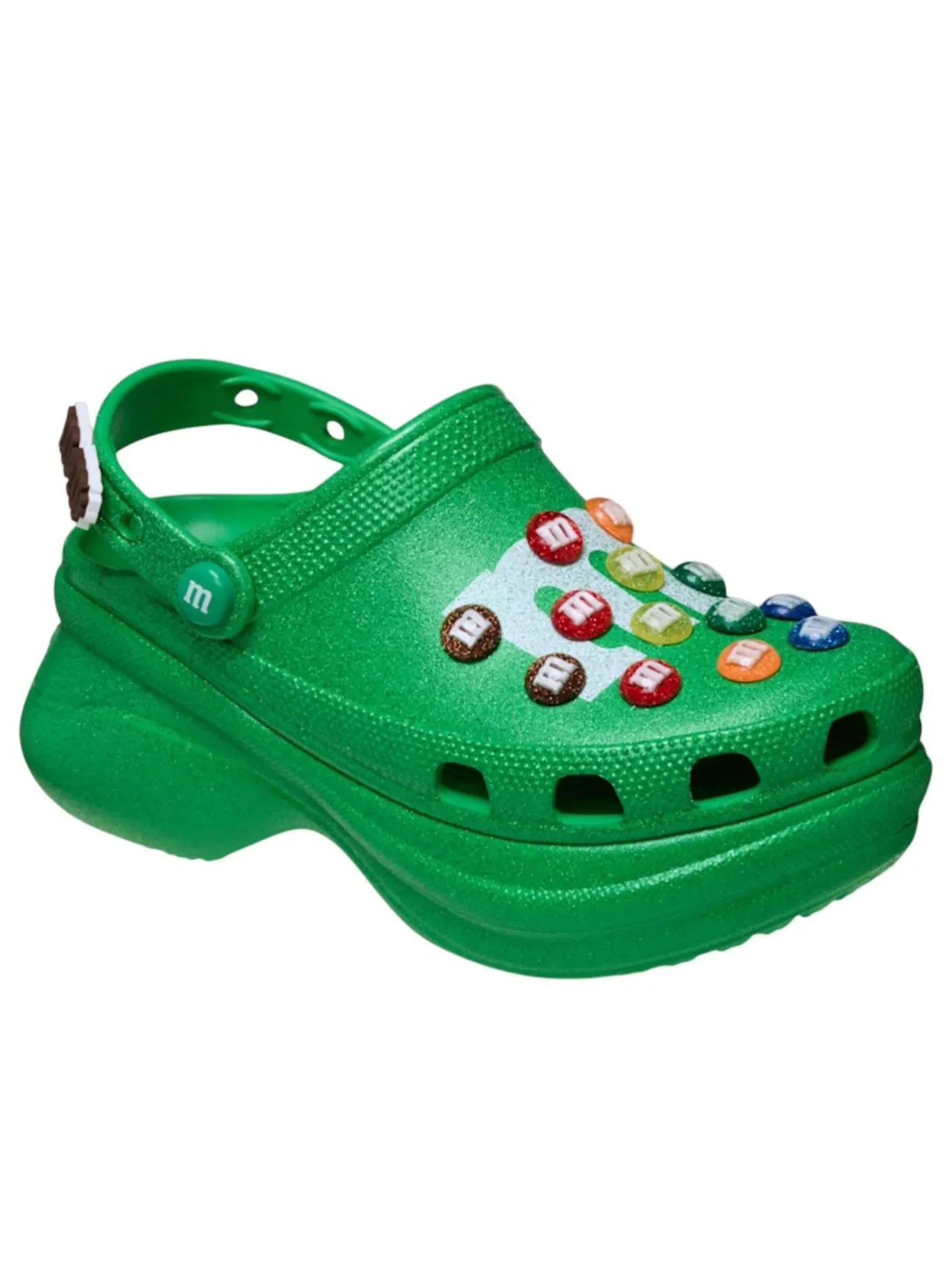 Сабо Crocs x M&M’s Bae Clog 'Multi Glitter' — изображение 3 из 7, зеленый