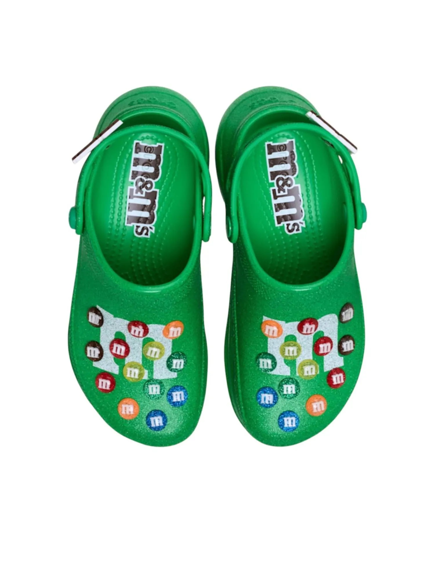 Сабо Crocs x M&M’s Bae Clog 'Multi Glitter' — изображение 5 из 7, зеленый
