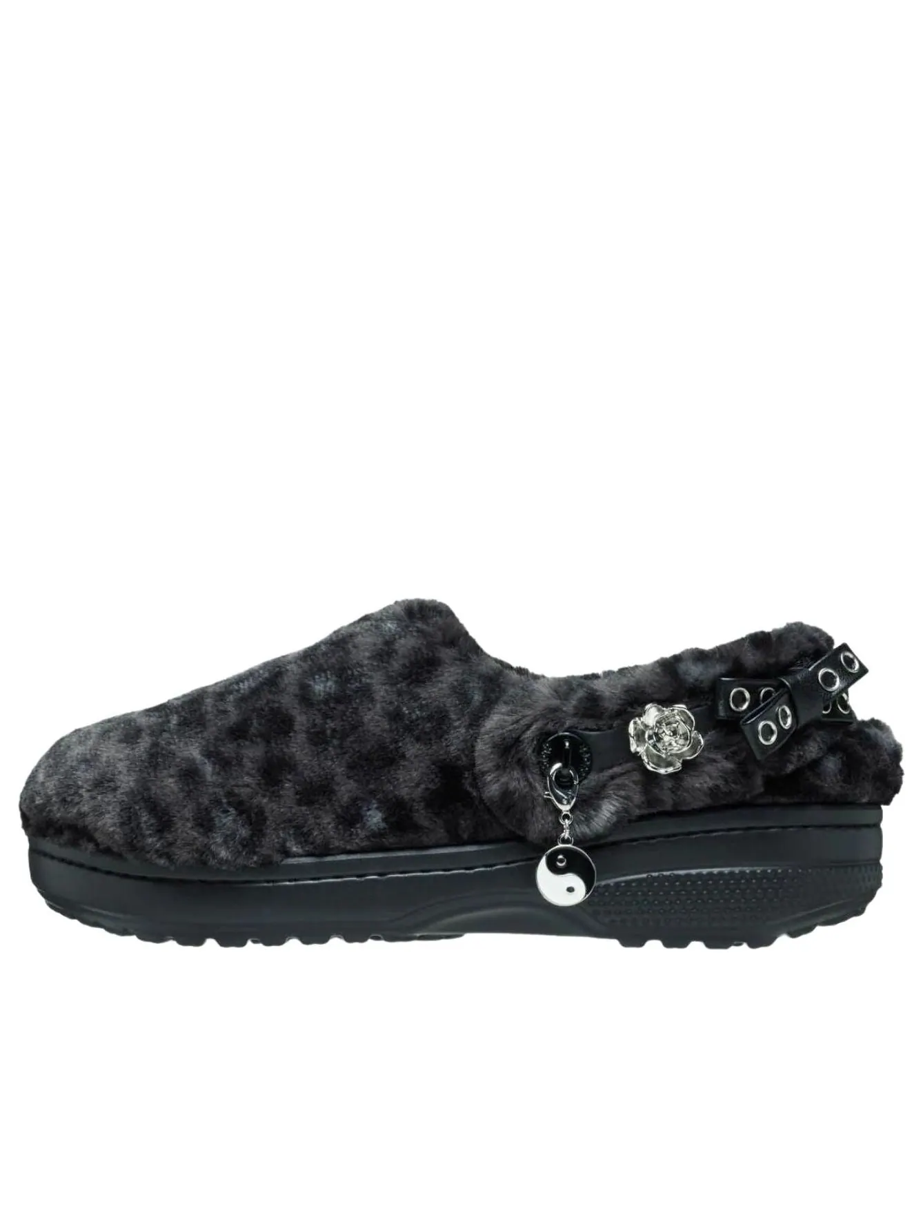 Классические сабо Crocs Unfurgettable 'Black Leopard' — изображение 1 из 3, черный