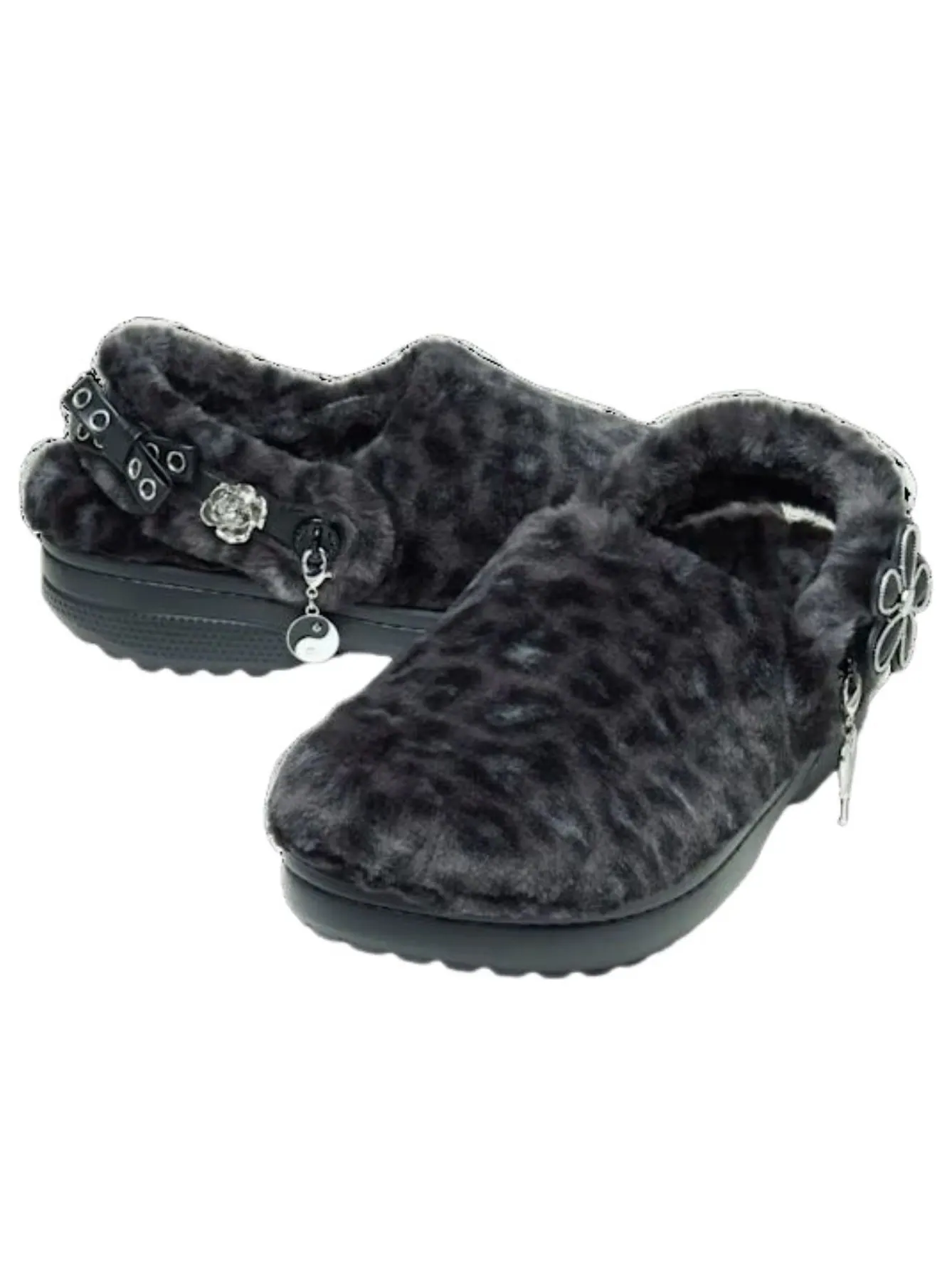 Классические сабо Crocs Unfurgettable 'Black Leopard' — изображение 2 из 3, черный