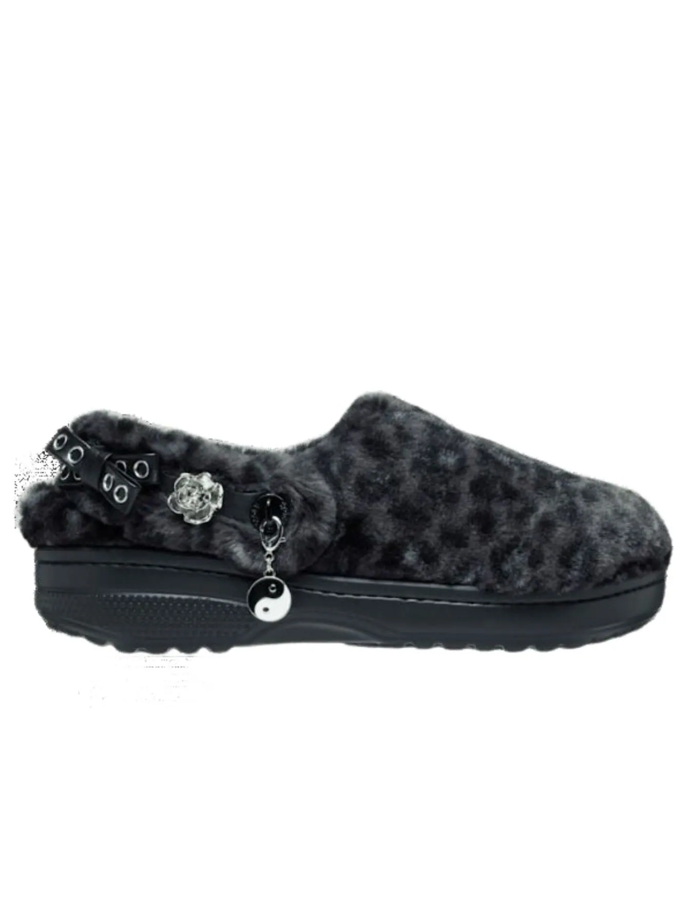 Классические сабо Crocs Unfurgettable 'Black Leopard' — изображение 3 из 3, черный