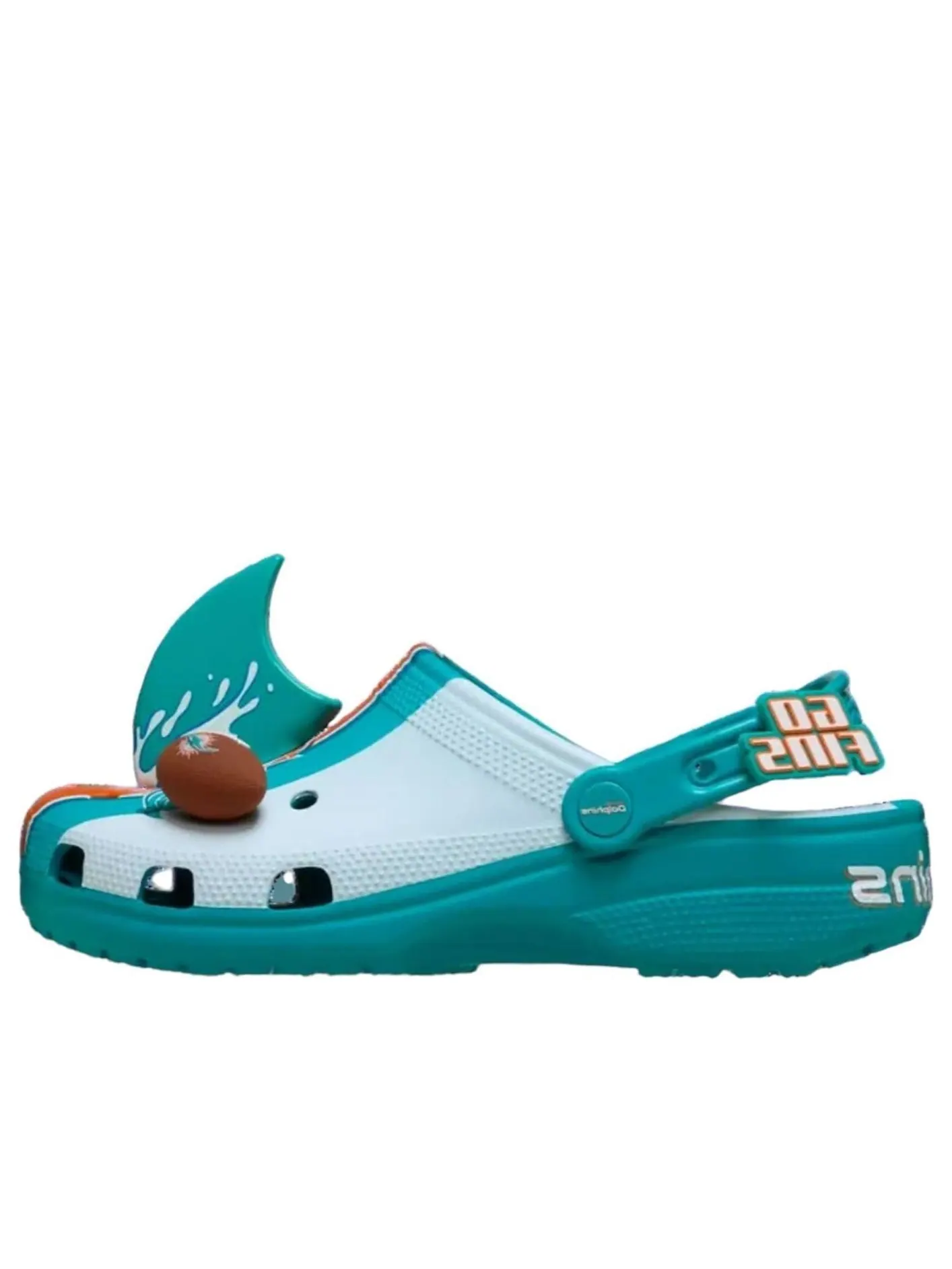 Crocs x NFL Classic Clog 'Miami Dolphins' — изображение 1 из 5, синий/оранжевый